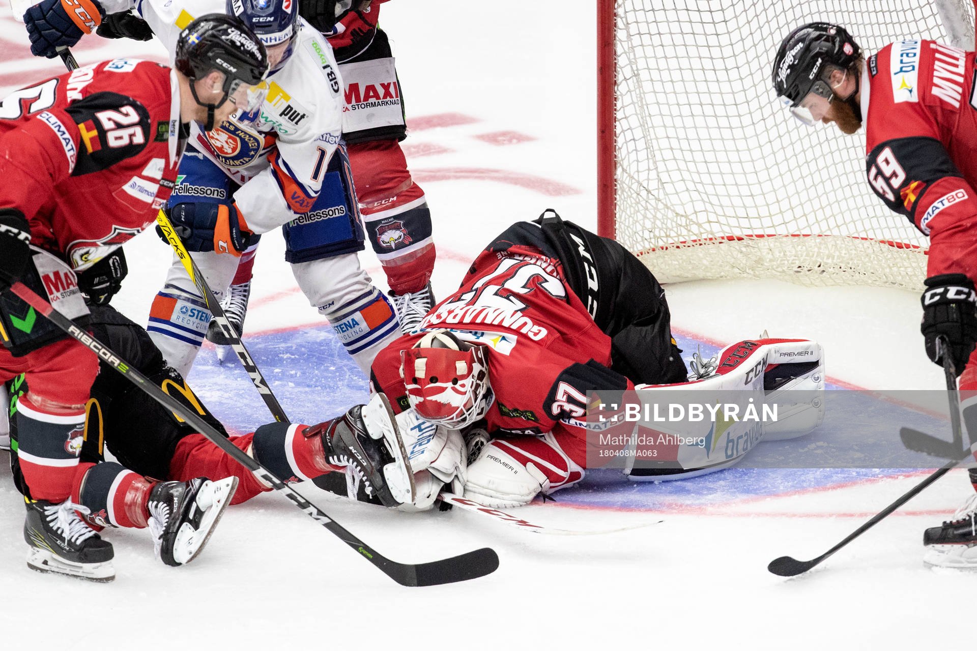 Malmö Redhawks målvakt Jonas Gunnarsson