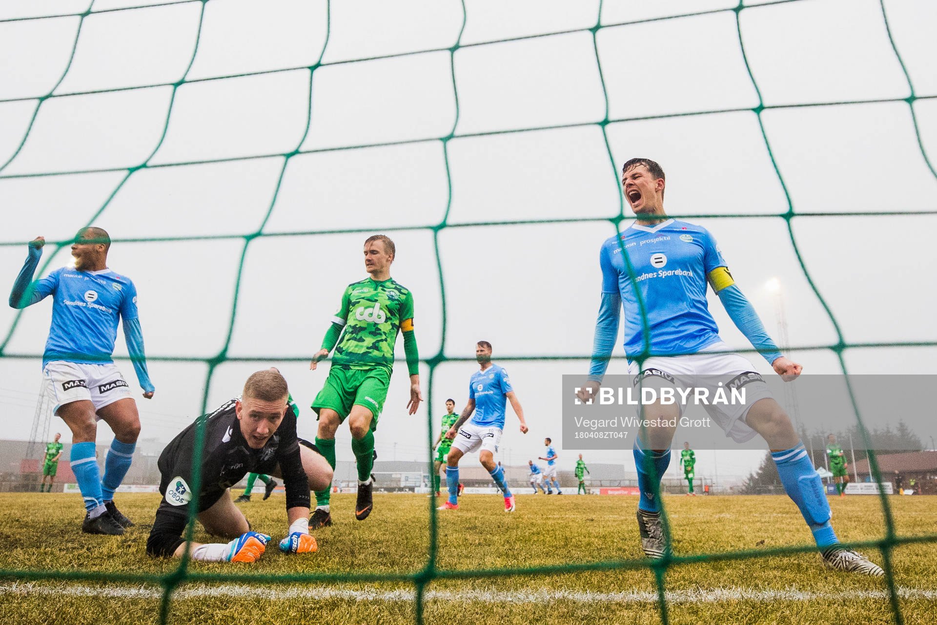 Niels Vorthoren of Sandnes Ulf reacts as his side score 1-3 during the OBOS-ligaen match between Nest-Sotra and Sandnes Ulf on April 8, 2018 in Ågotnes.