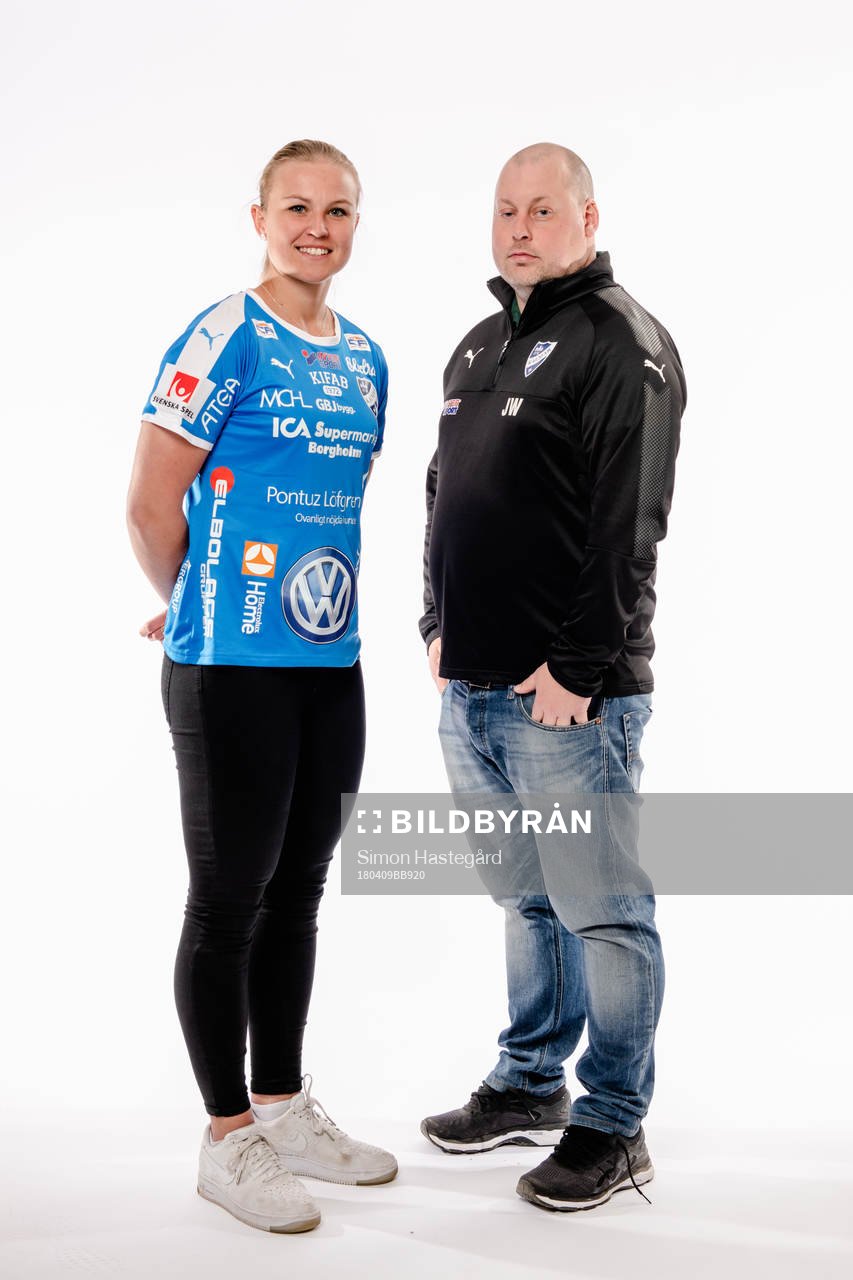 Elin Bergqvist  och tränare Jonas Walfridsson, Kalmar
