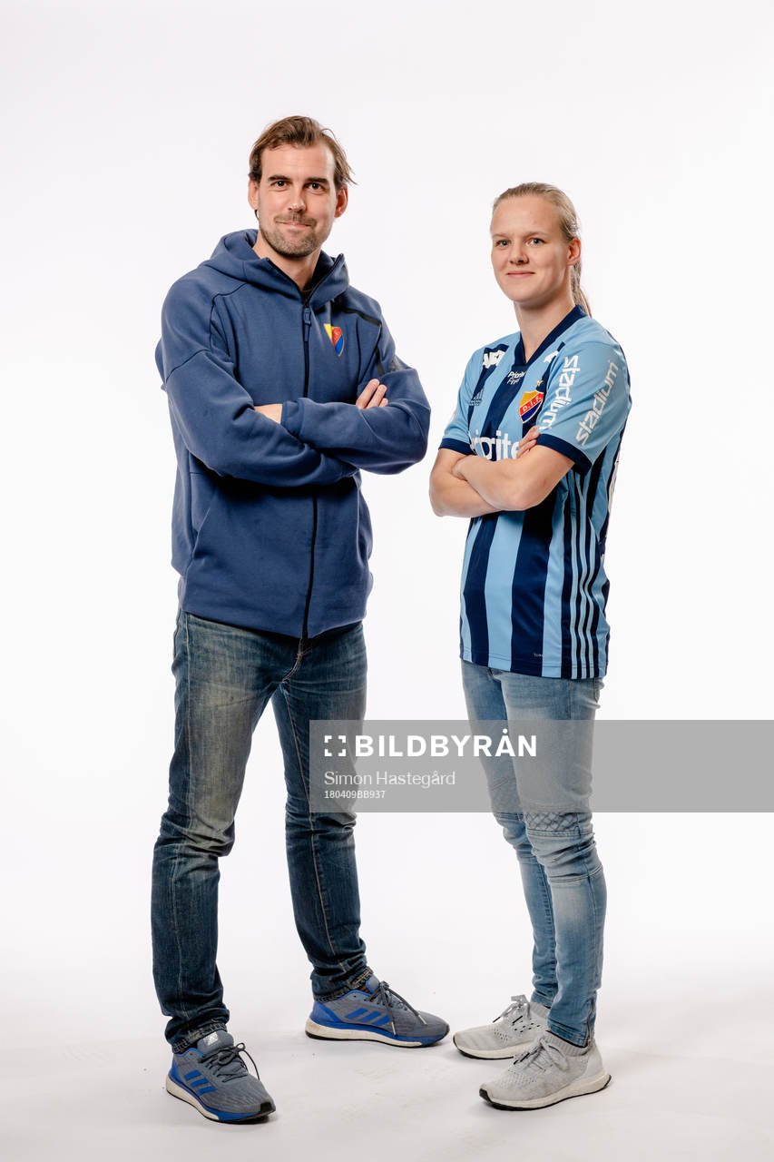 Djurgårdens tränare Joel Riddez och Sheila Van