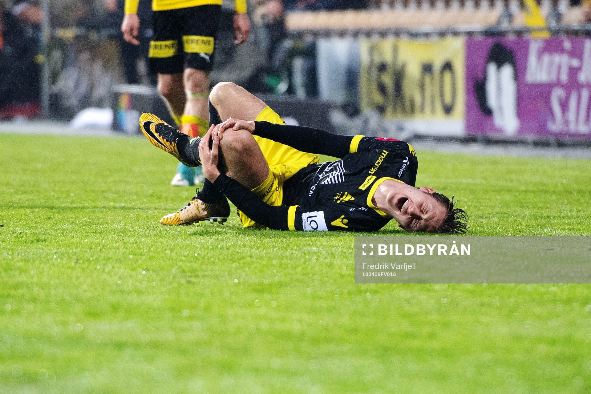 Adnan Hadzic of Startn lies down