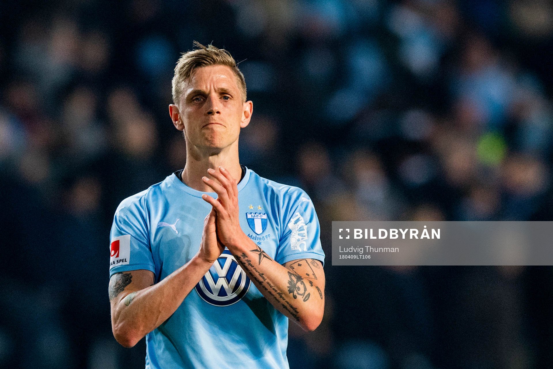 Malmö FFs Sören Rieks tackar publiken