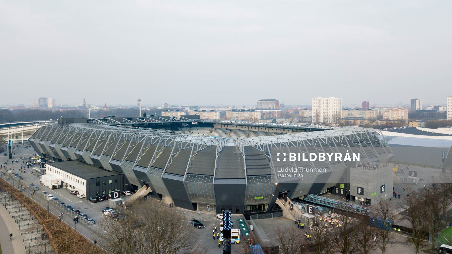 Drönarvy över Stadion