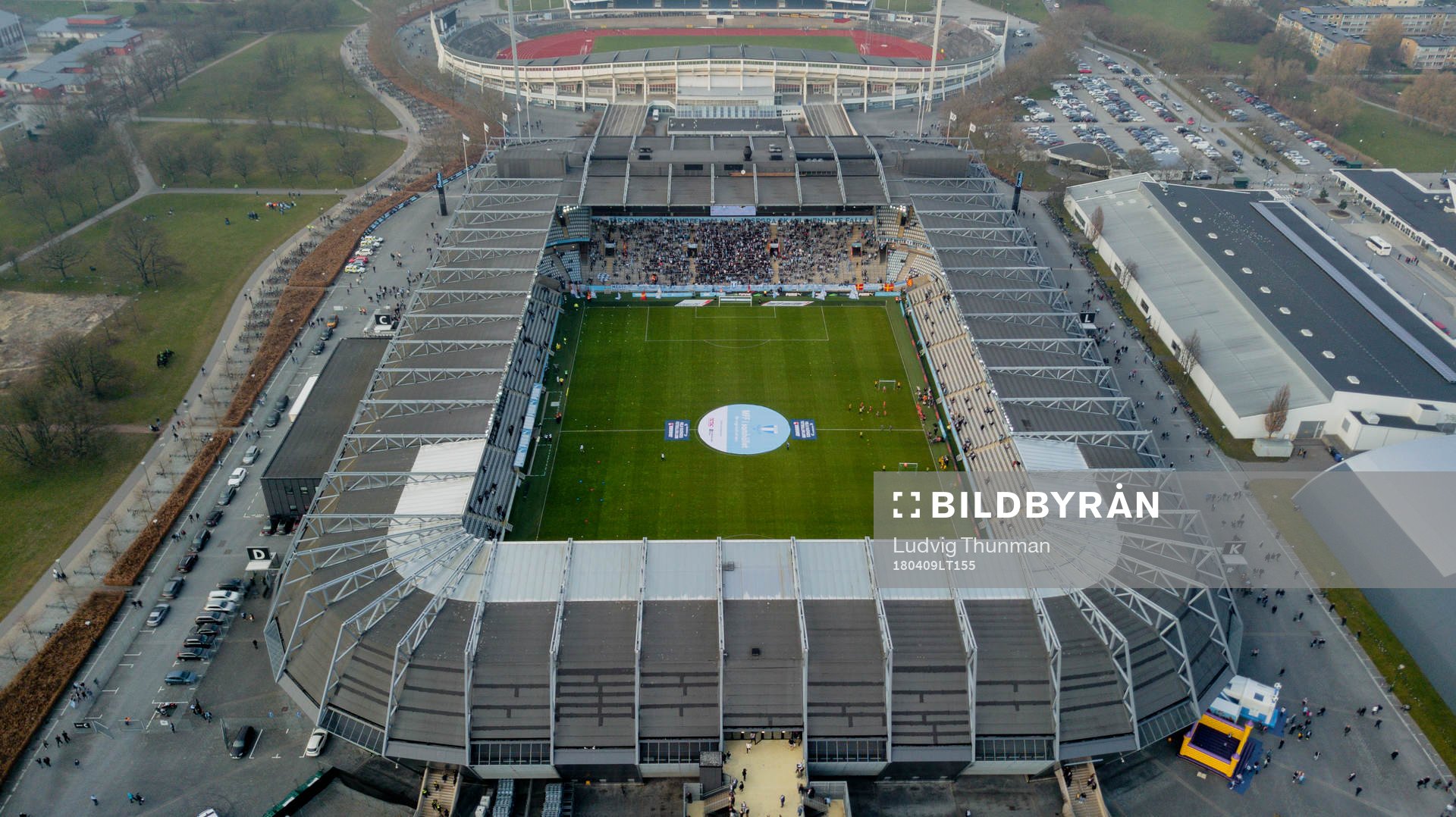 Drönarvy över Stadion
