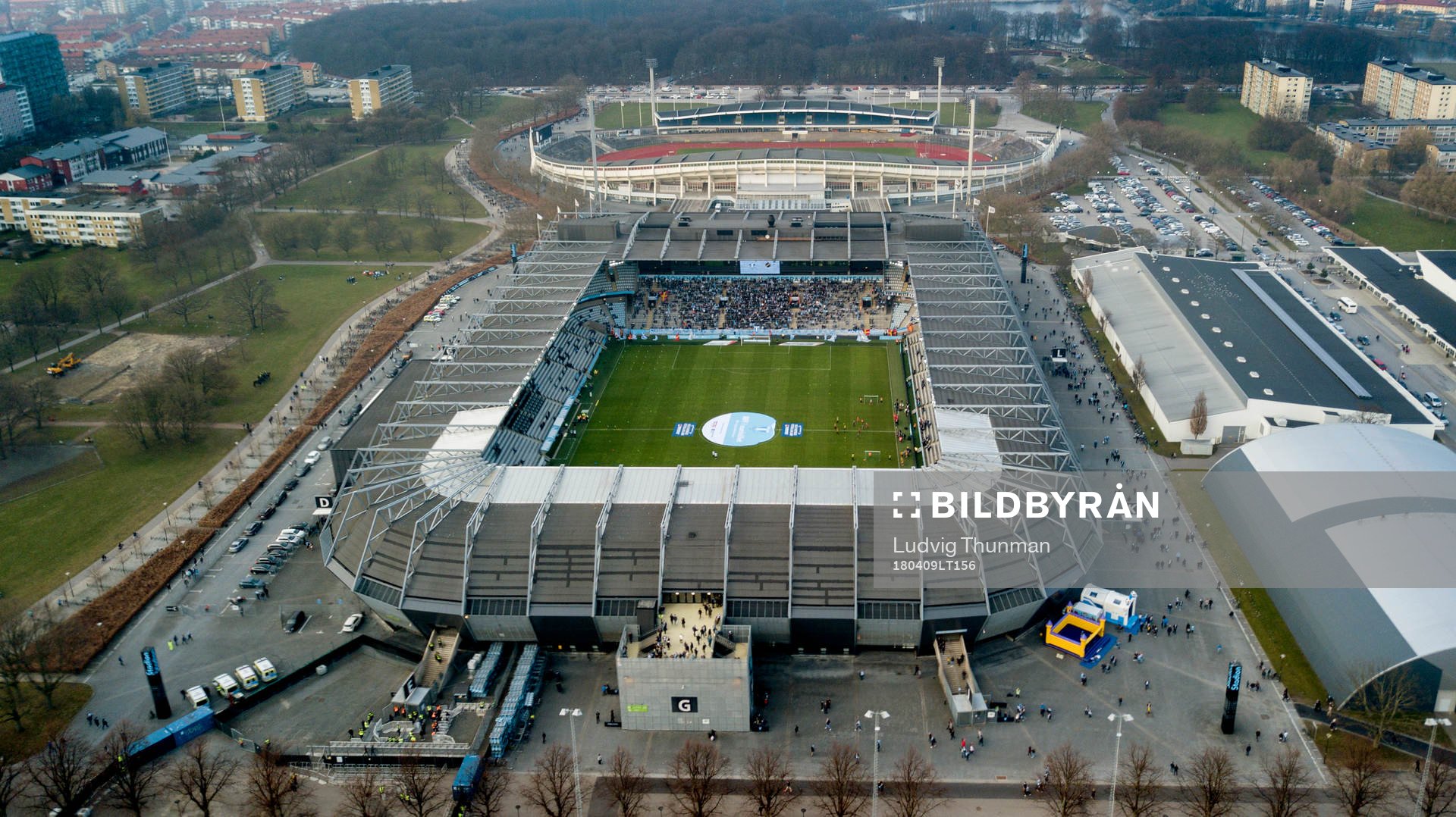 Drönarvy över Stadion