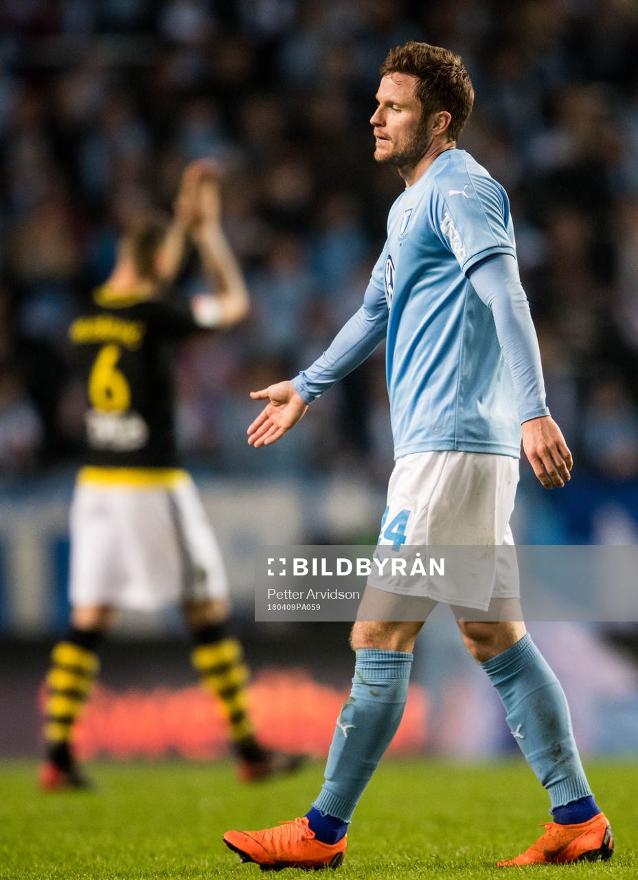 Malmö FFs Lasse Nielsen deppar