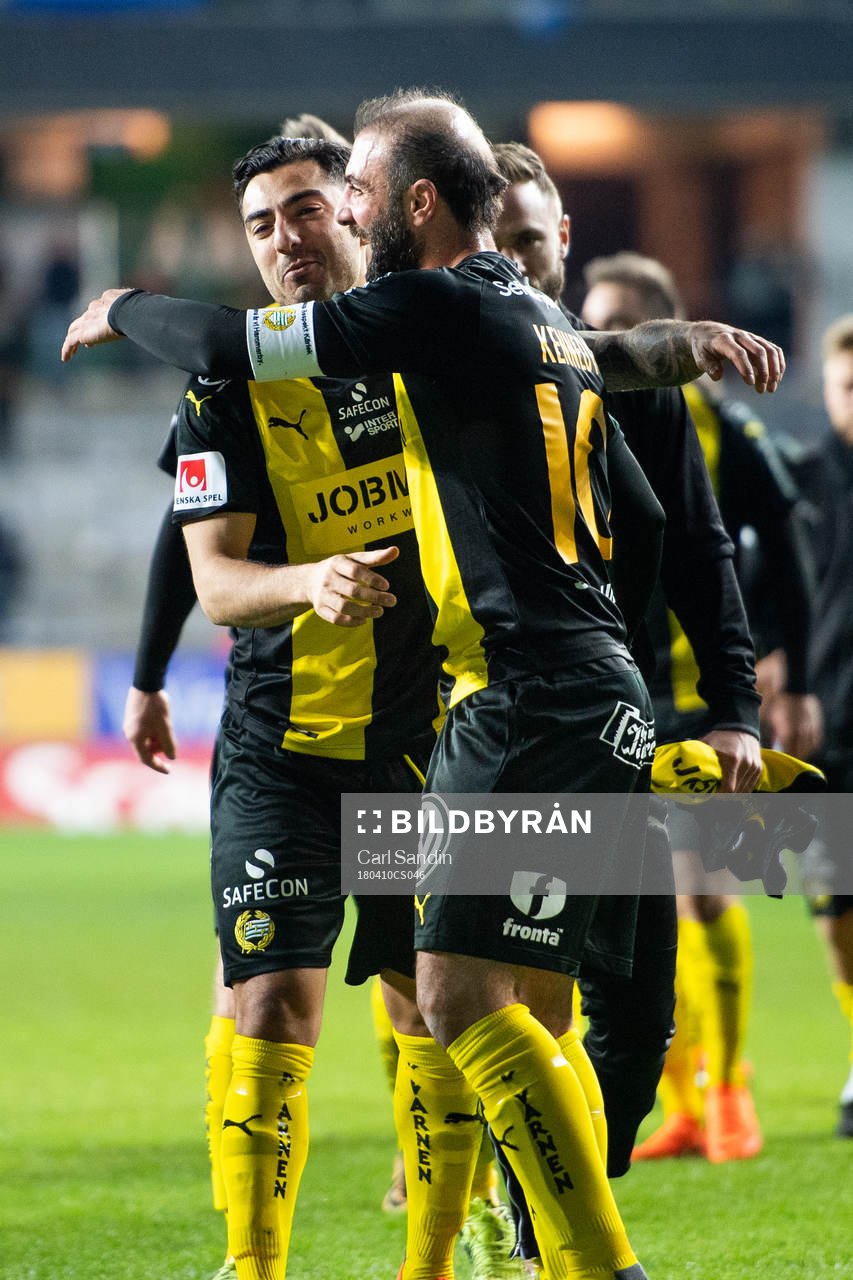 Hammarbys Jiloan Hamad jublar med Kennedy Bakircioglu