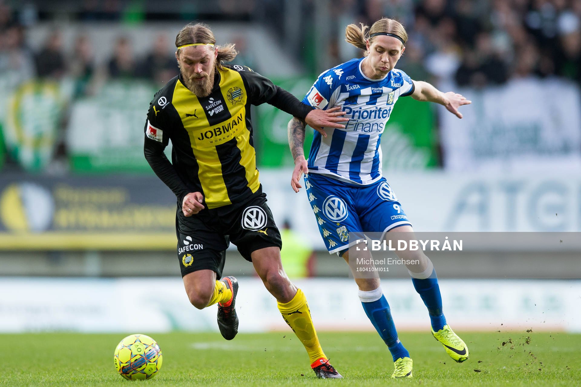 Hammarbys Björn Paulsen och IFK Göteborgs Elias Mar