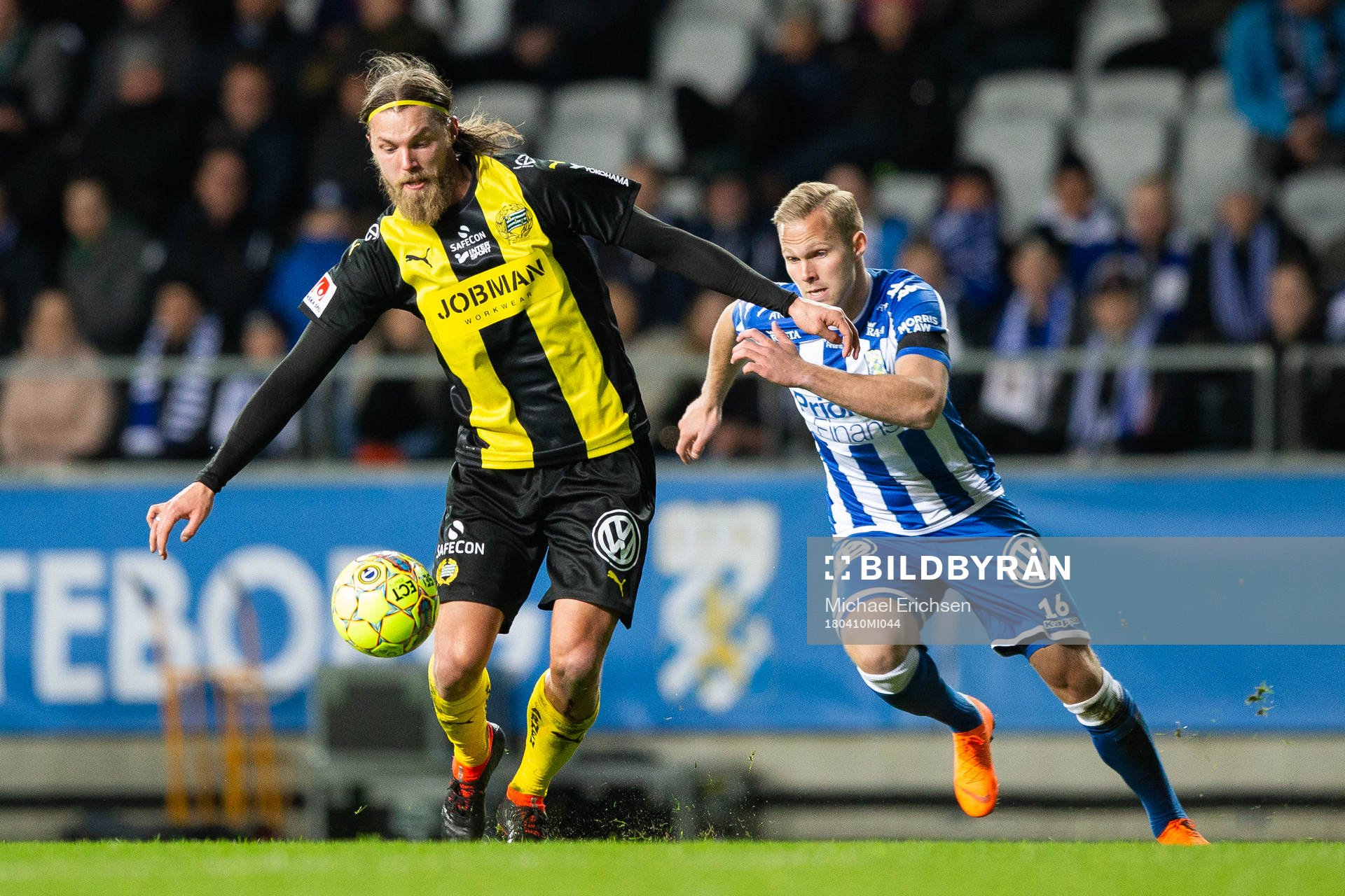 Hammarbys Björn Paulsen och IFK Göteborgs Gustav Engvall