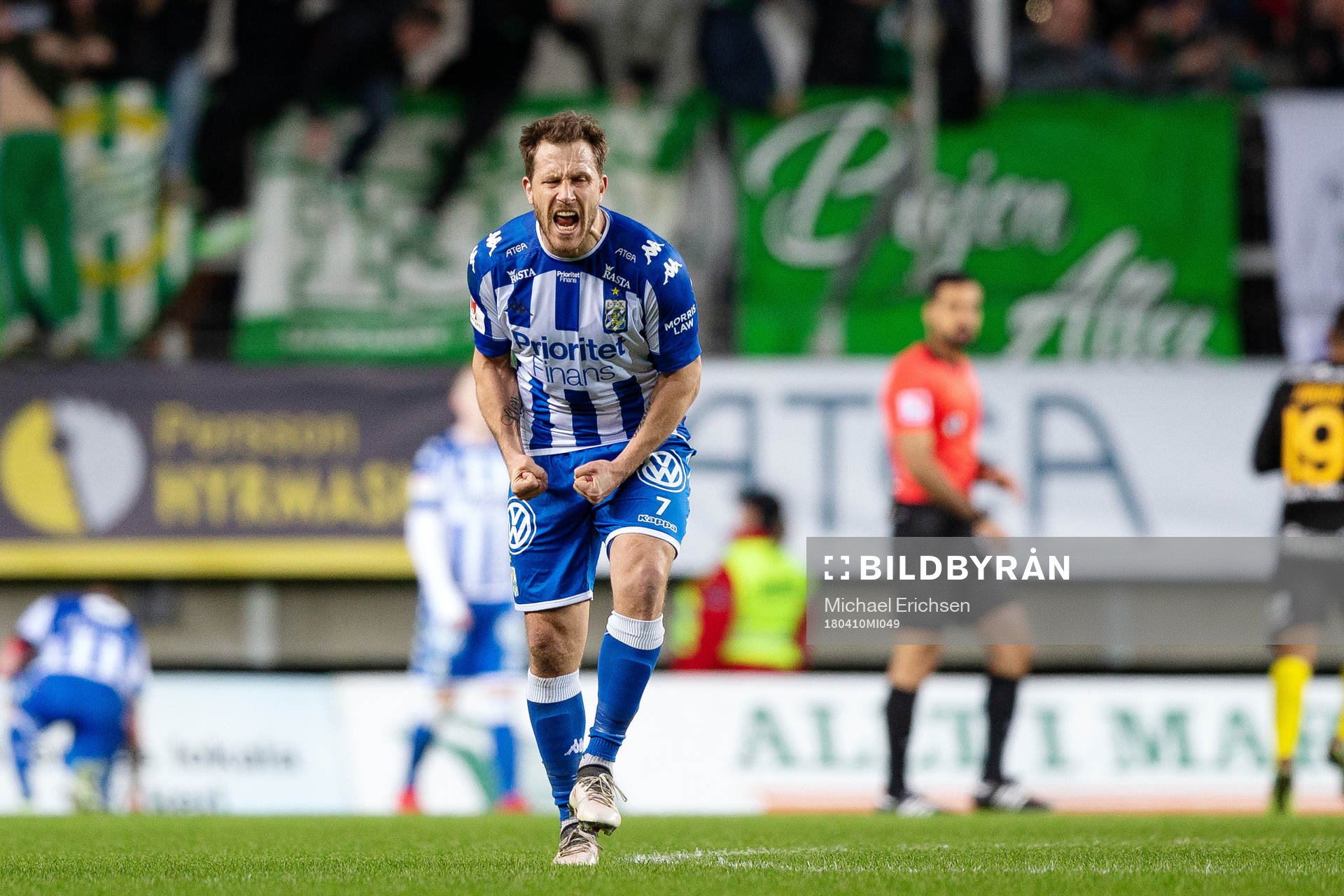 IFK Göteborgs Tobias Hysén reagerar