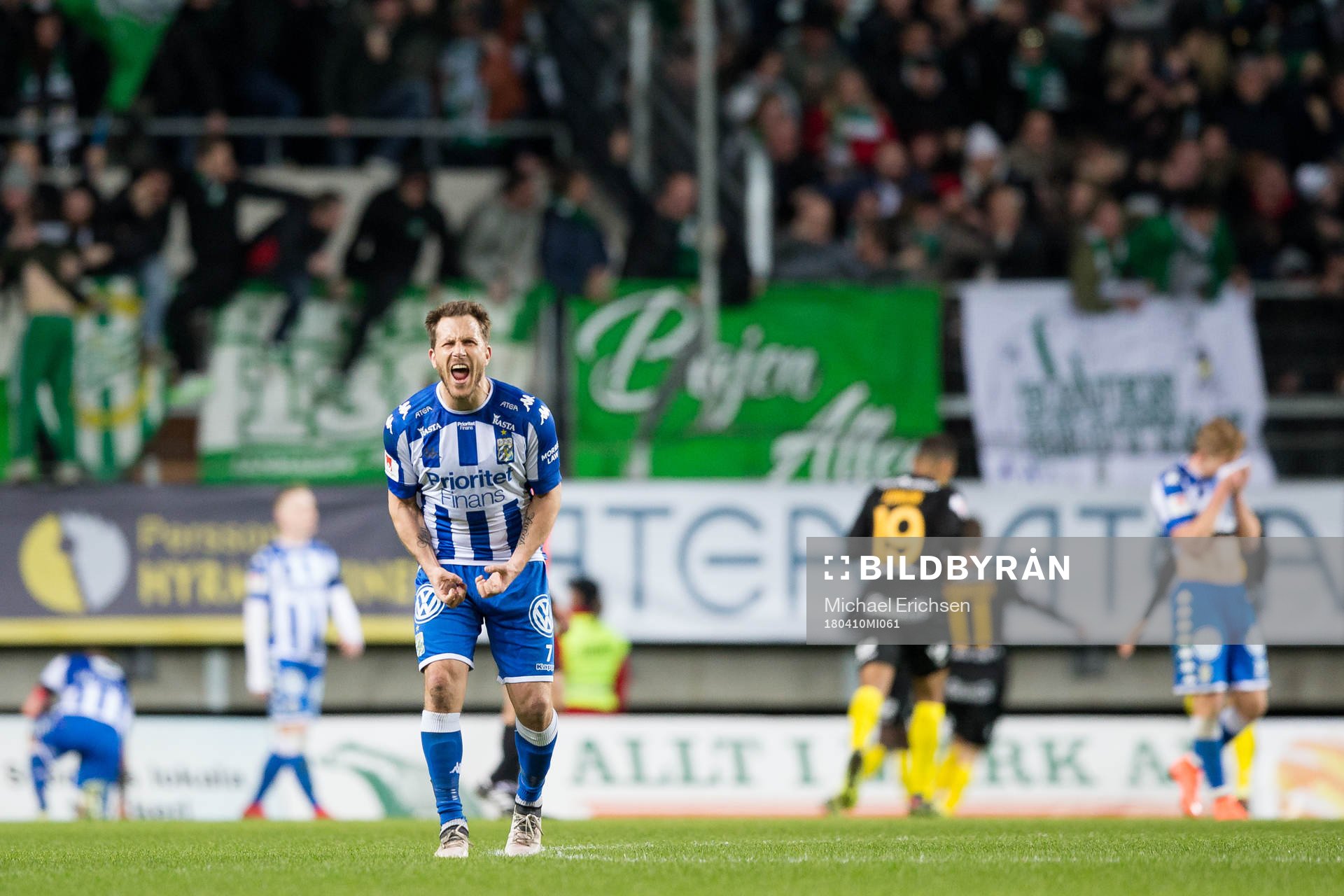 IFK Göteborgs Tobias Hysén reagerar