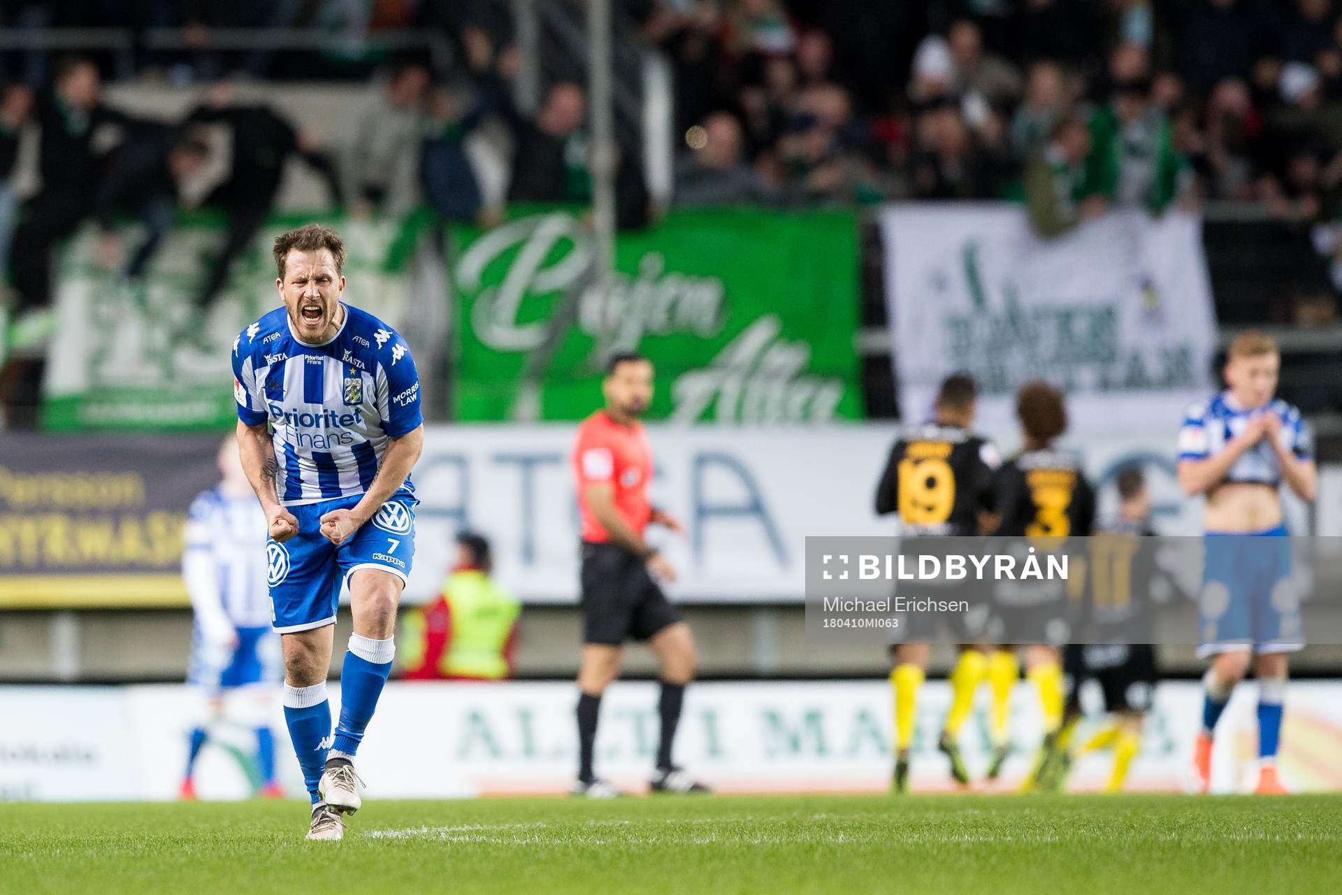 IFK Göteborgs Tobias Hysén reagerar