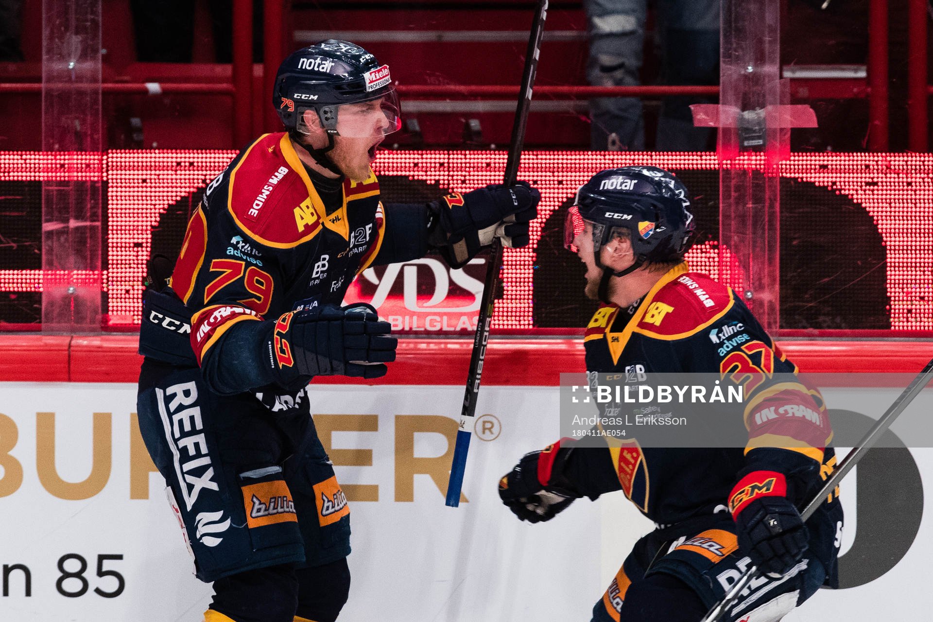Djurgårdens Patrik Lundh jublar