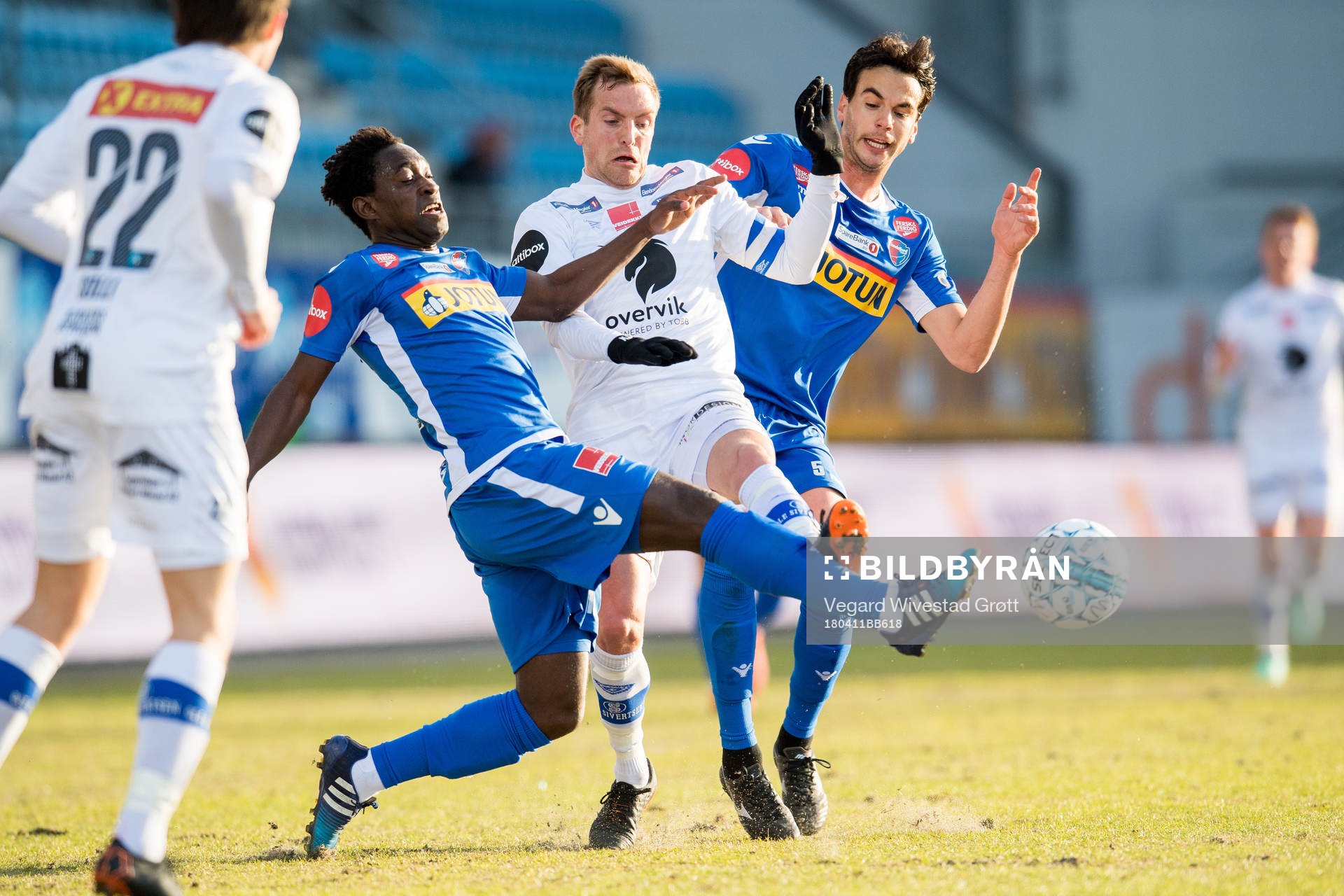 Victor Demba Bindia of Sandefjord, Kristoffer Løkberg of