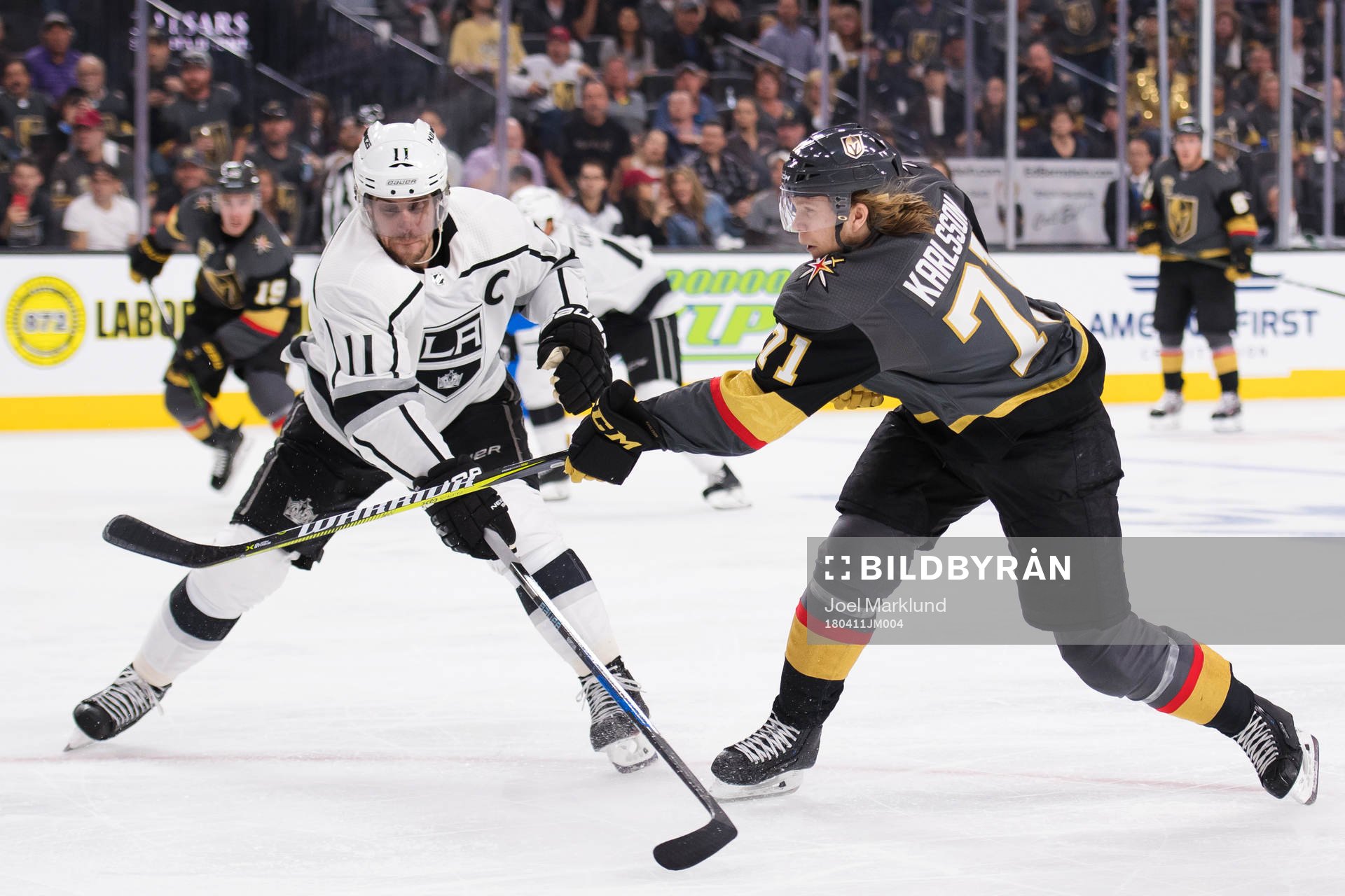 Los Angeles Anze Kopitar och Vegas William Karlsson