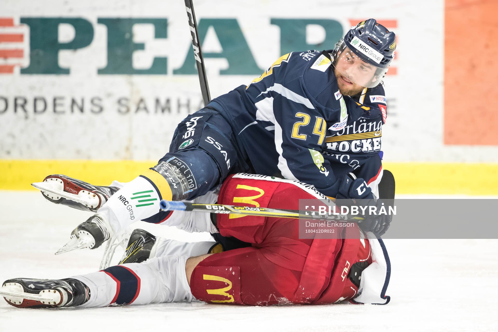 Borlänges Oliver Erixon och Västerviks Dan Pettersson  i