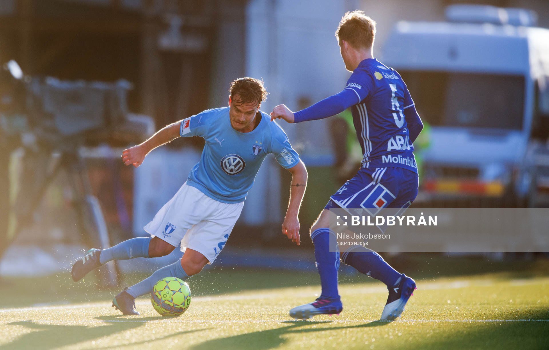 Malmö FFs Eric Larsson och Sundsvalls Eric Björkander