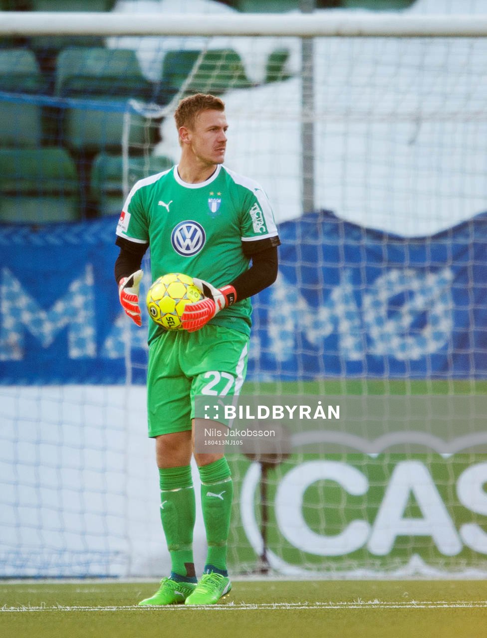 Malmö FFs målvakt Johan Dahlin