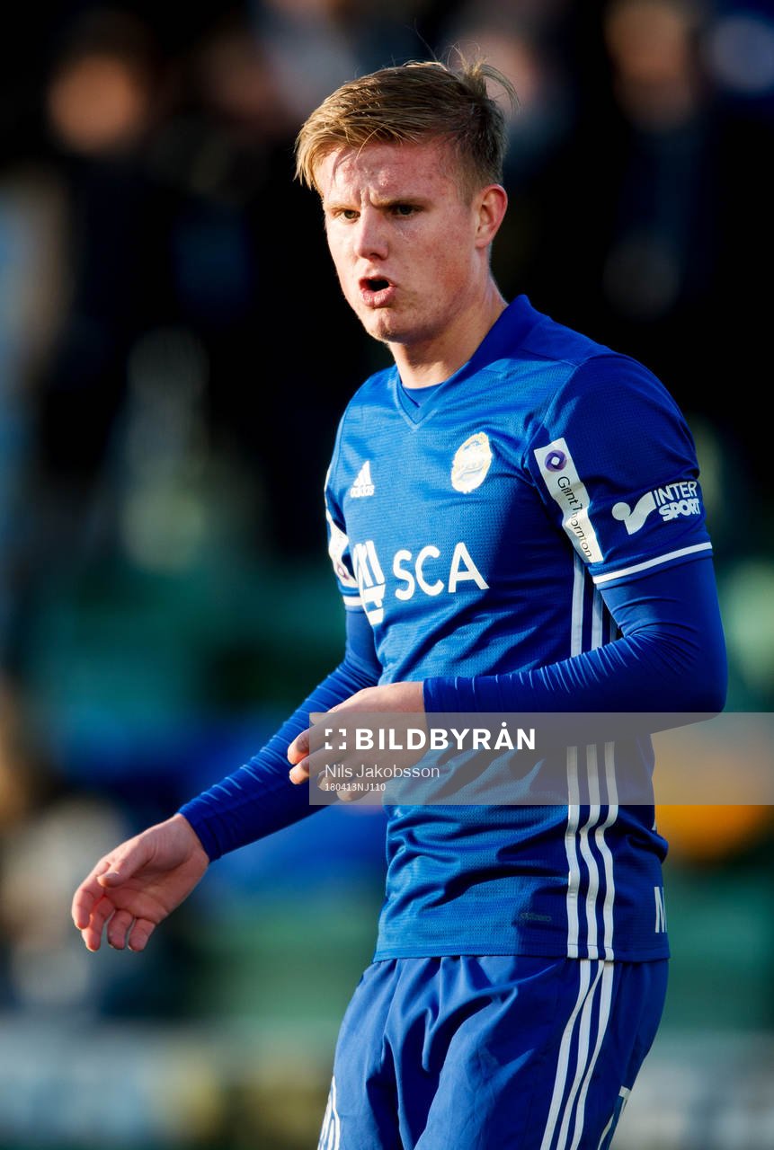 Sundsvalls Eric Björkanderunder fotbollsmatchen i