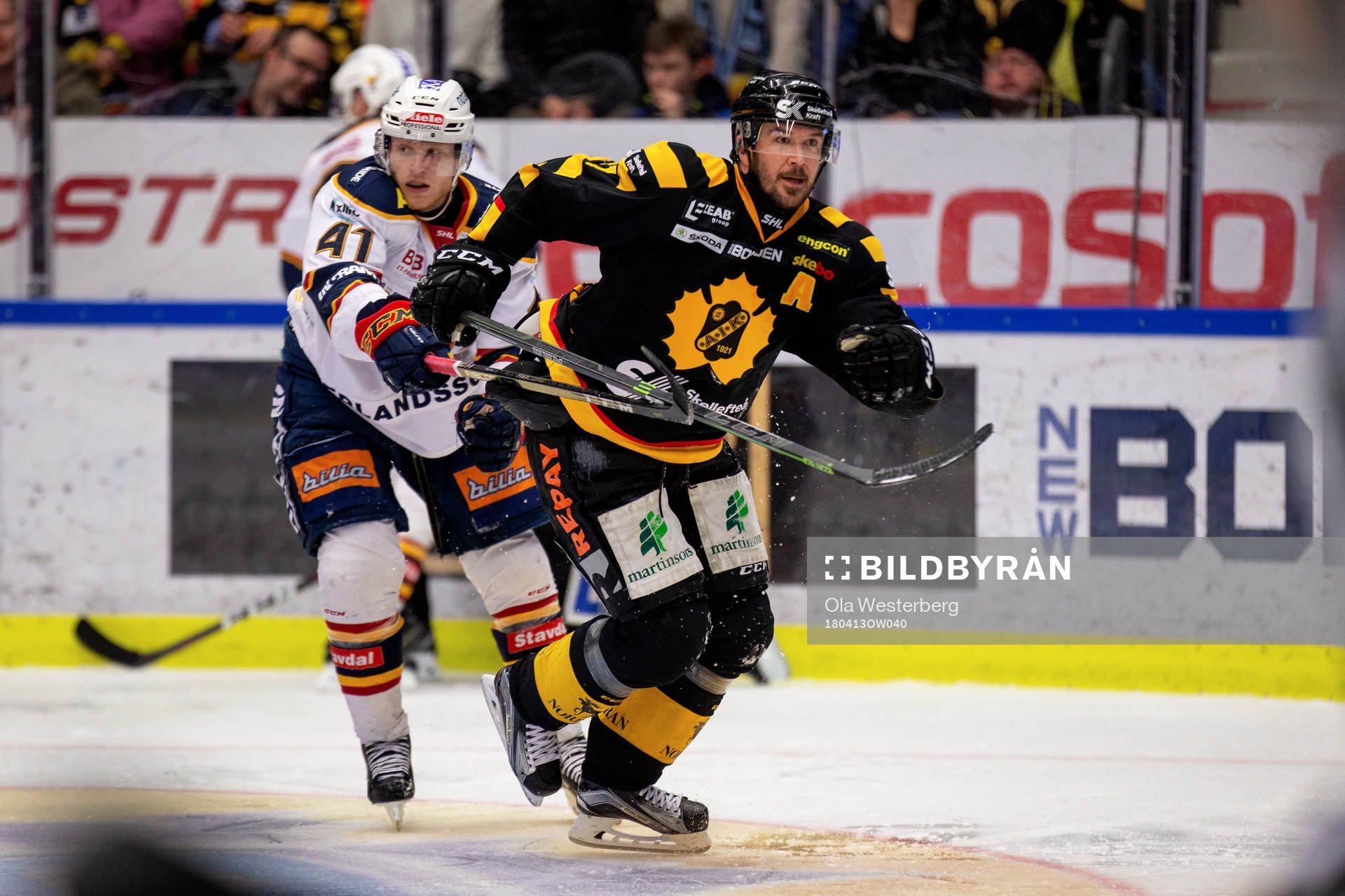 Djurgårdens Alexander Falk och Skellefteås Jimmie Ericsson