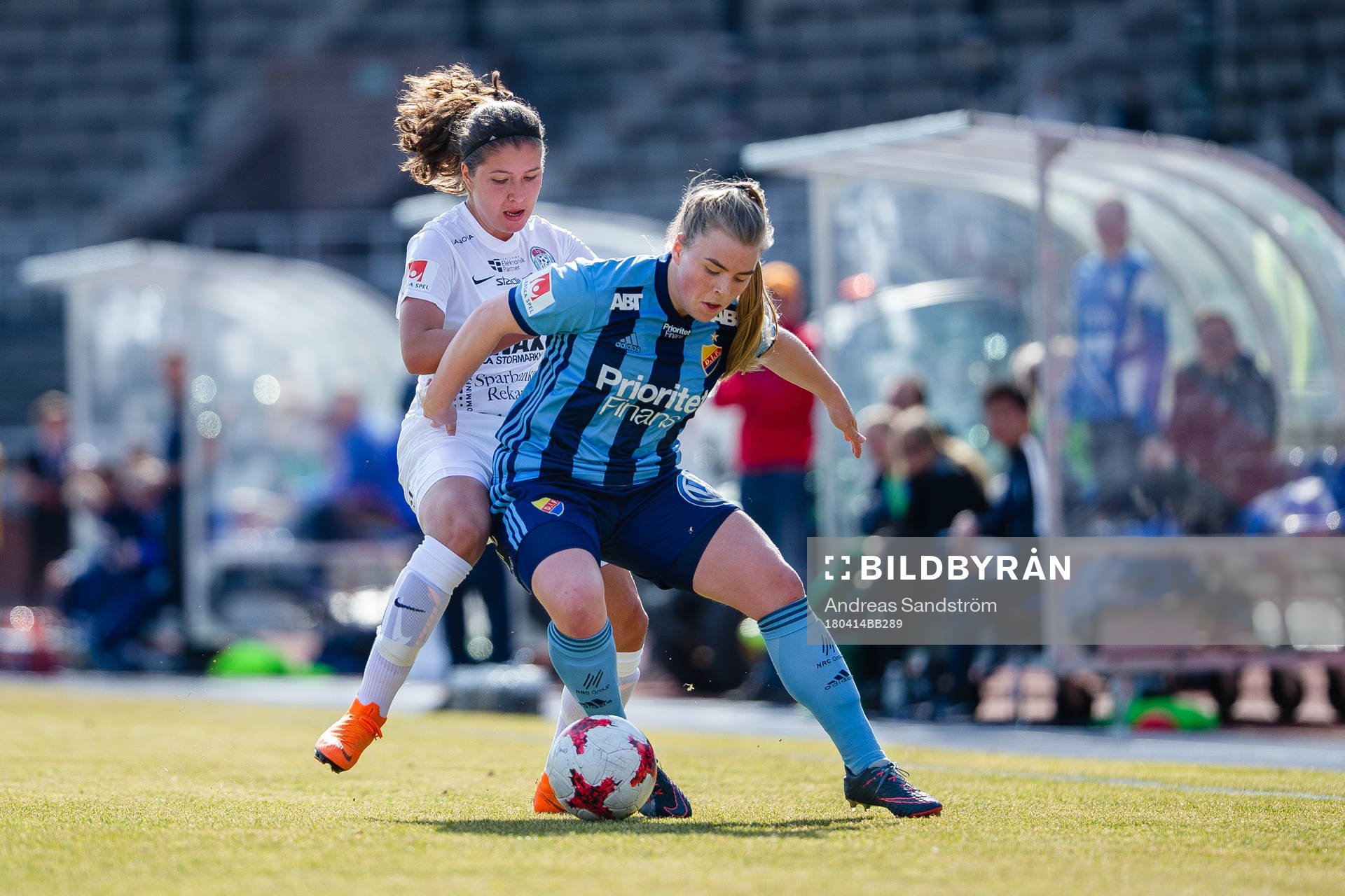 Djurgårdens Ingibjörg Sigurdadottir och Eskilstunas