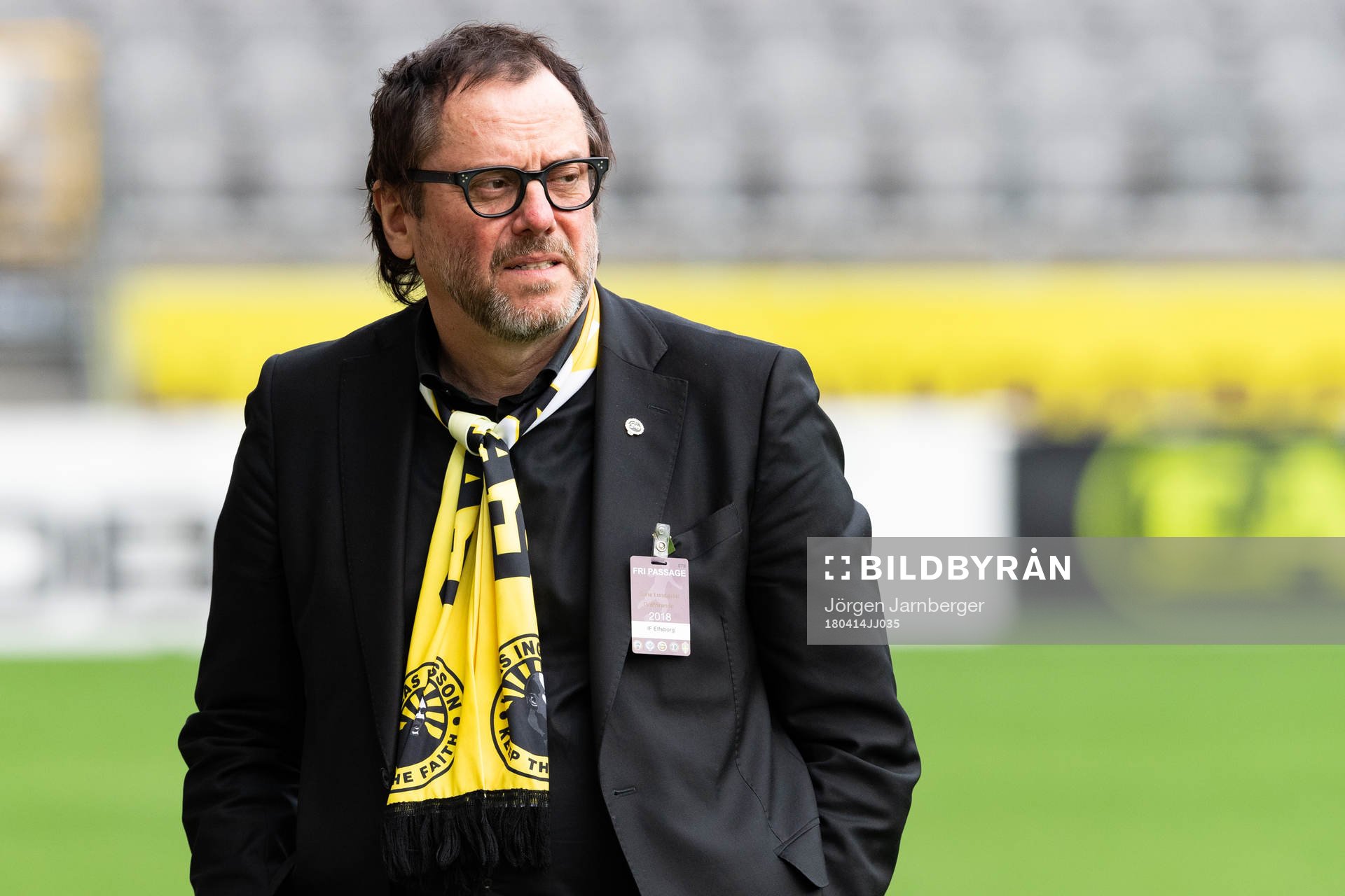 Elfsborgs ordförande Sune Lundqvist under fotbollsmatchen i Allsvenskan mellan Elfsborg och Sirius den 14 april 2018 i Borås.