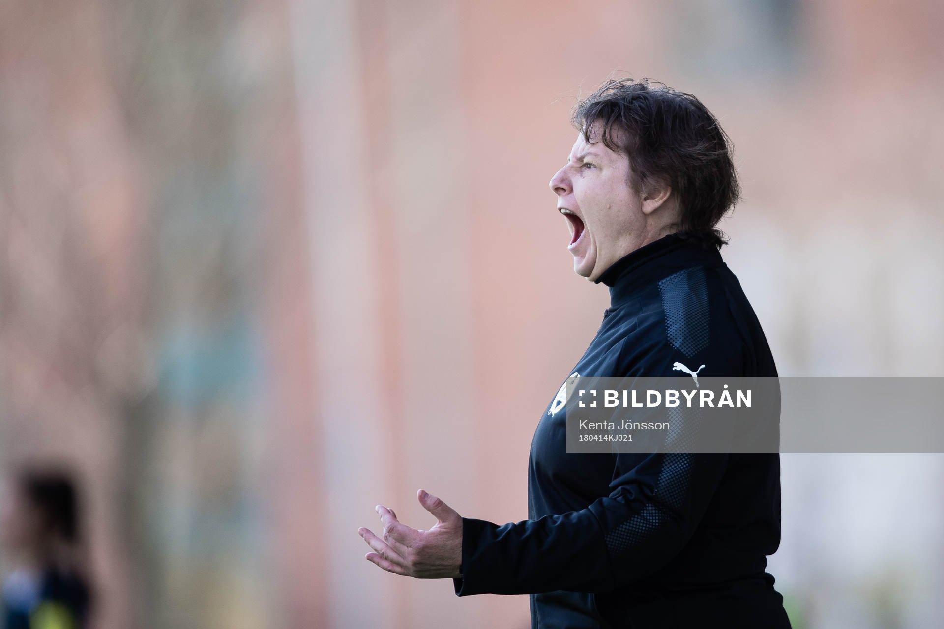 Hammarbys tränare Ann-Helén Grahm reagerar