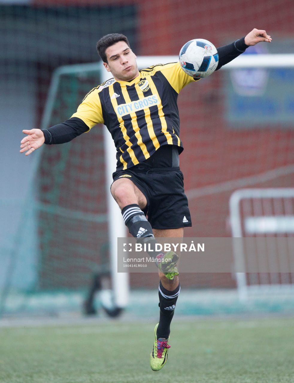 IFK Hässleholms Tommy Filipovic i matchen i division 2 mellan Nässjö och IFK Hässleholm i Nässjö 14 april 2018.  