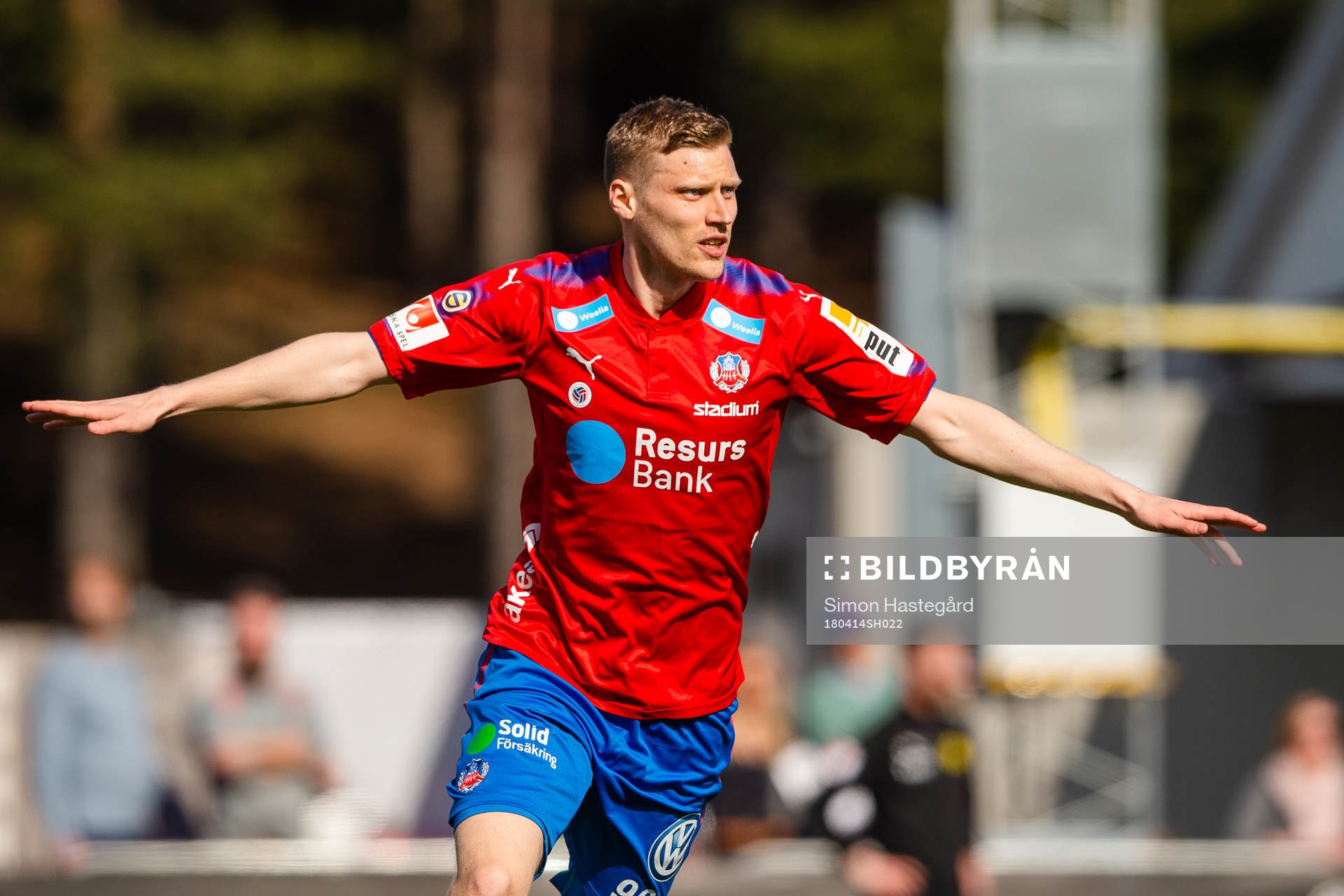 Helsingborgs Andri Rúnar Bjarnason jublar