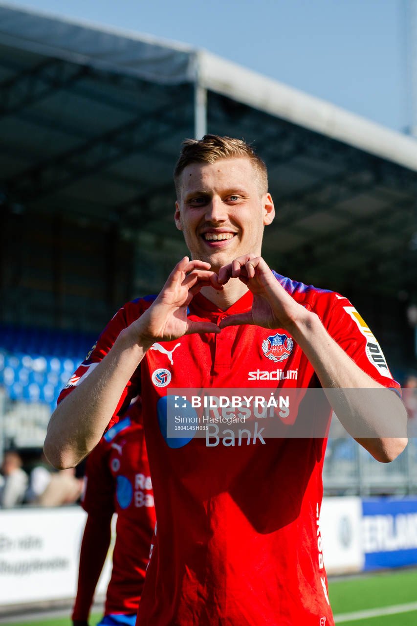 Helsingborgs Andri Rúnar Bjarnason jublar