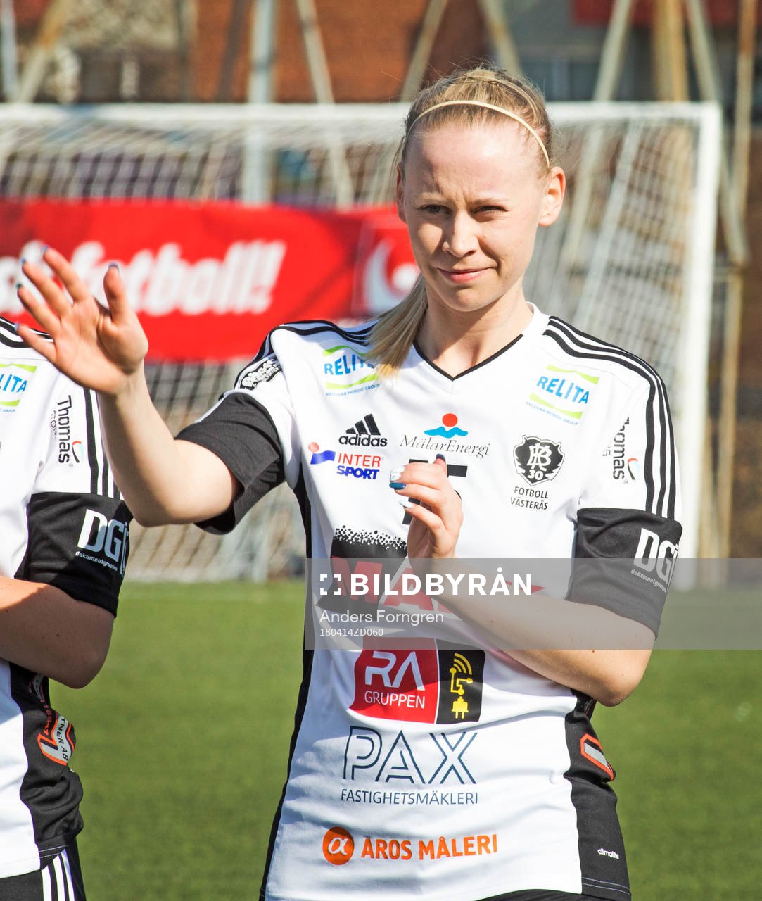 Västerås BK30 Ulrika Rejdemark före fotbollsmatchen i