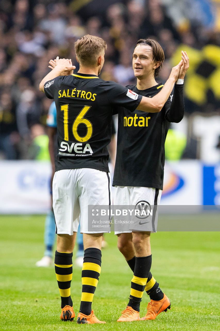 s Anton Salétros och Kristoffer Olsson jublar