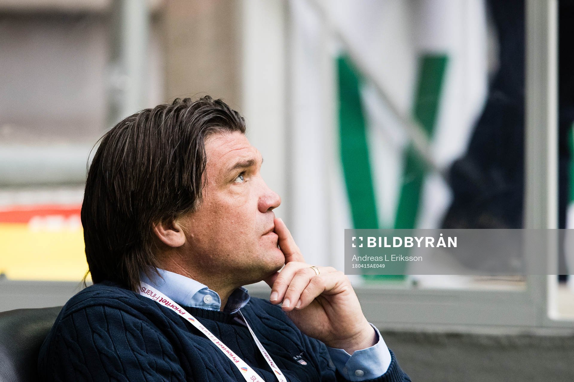 Djurgårdens sportchef Bo Andersson innan fotbollsmatchen i