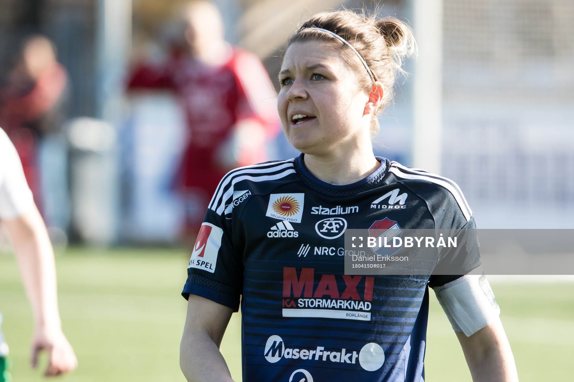 Kvarnsvedens  Michaela Hermansson  i fotbollsmatchen i dam