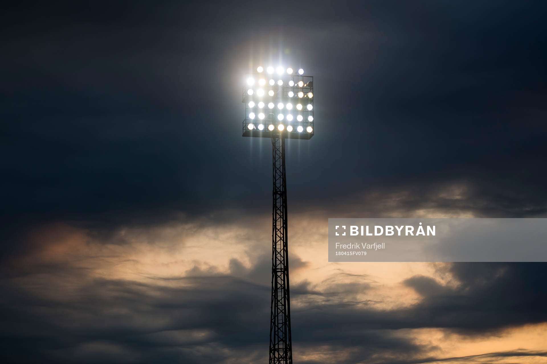 A floodlight at Sarpsborg stadion
