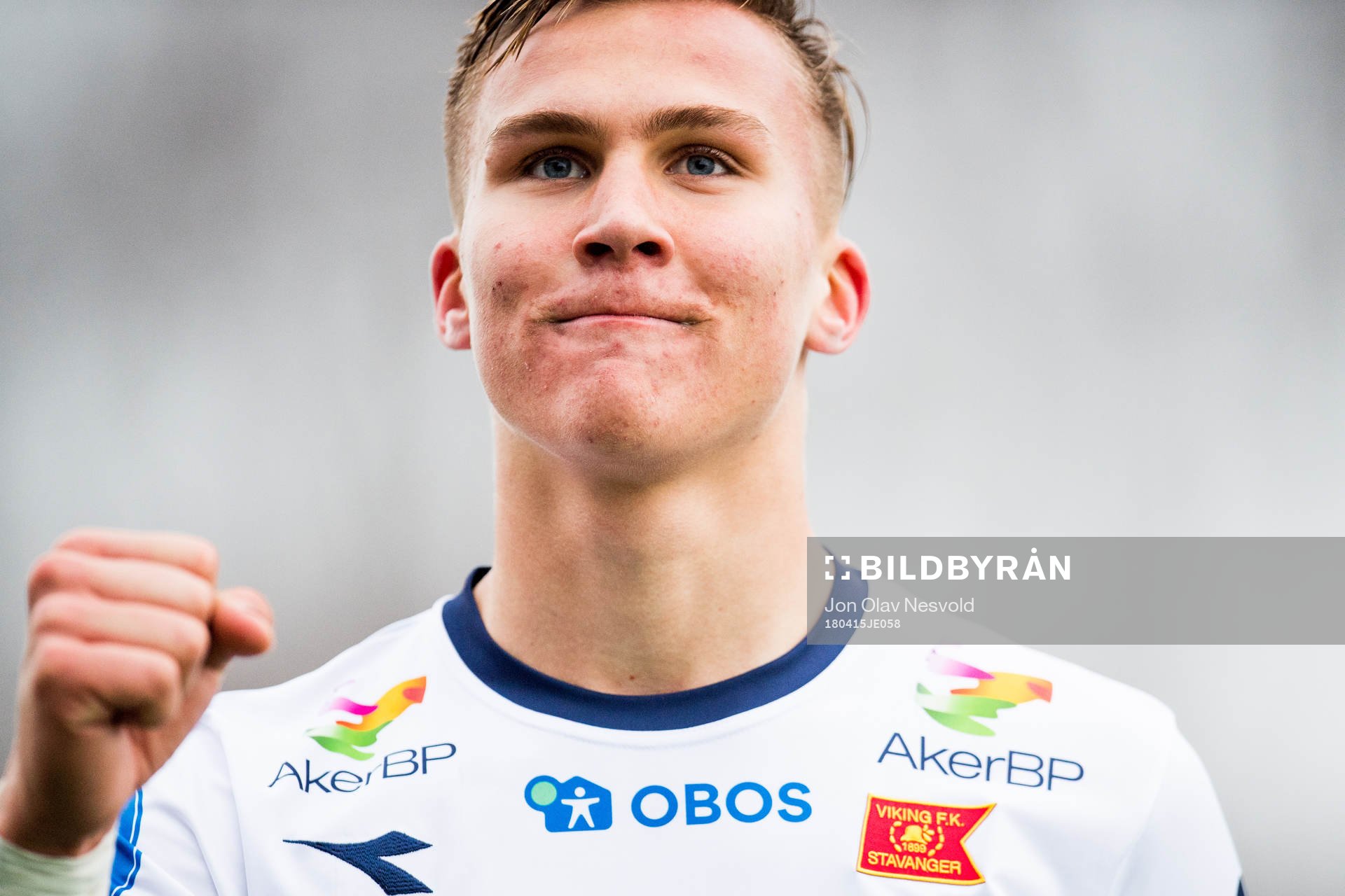 Leo Skiri Østigaard of Viking celebrates