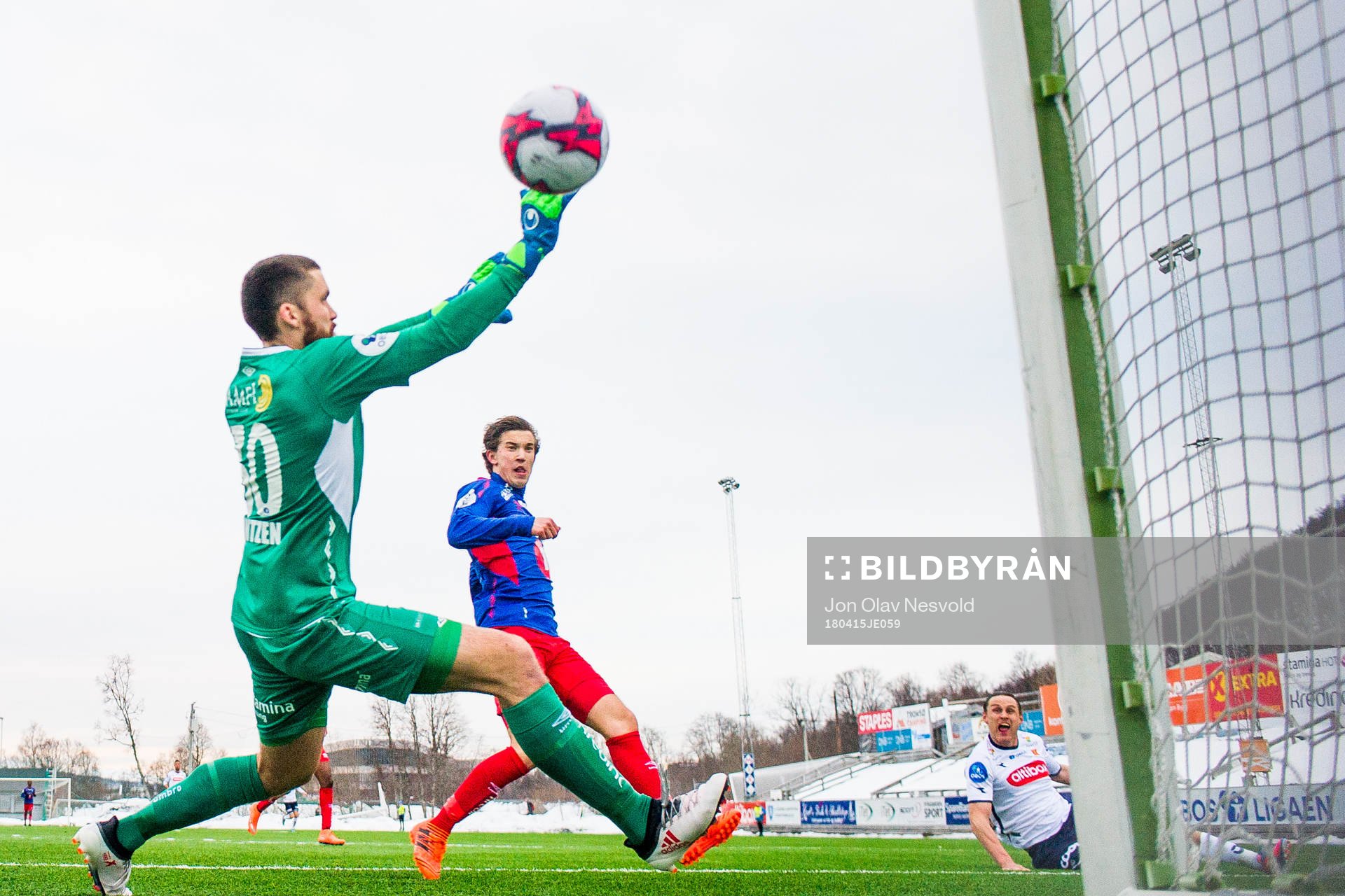 Tommy Høiland of Viking scores 2-0 behind goalkeeper