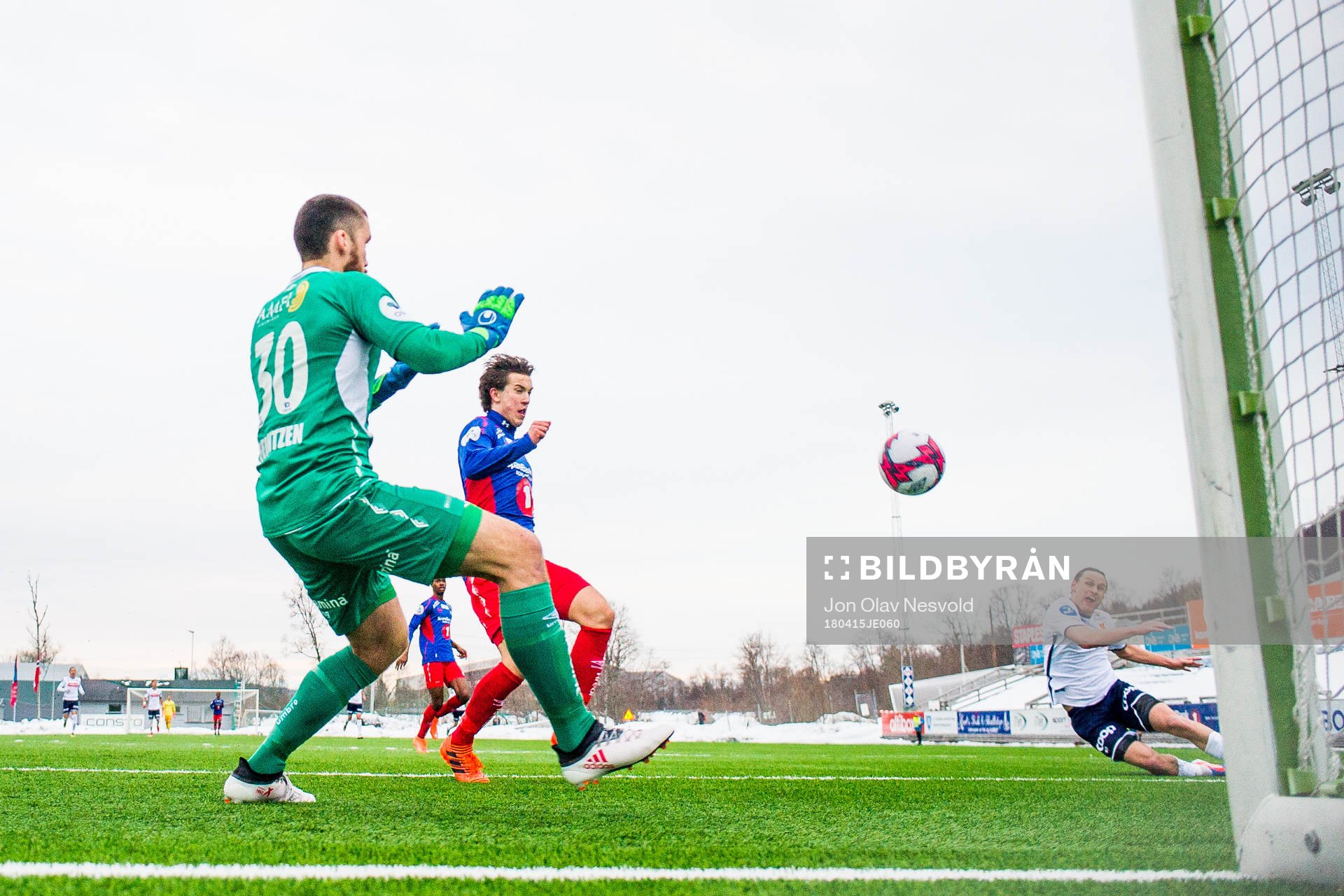 Tommy Høiland of Viking scores 2-0 behind goalkeeper