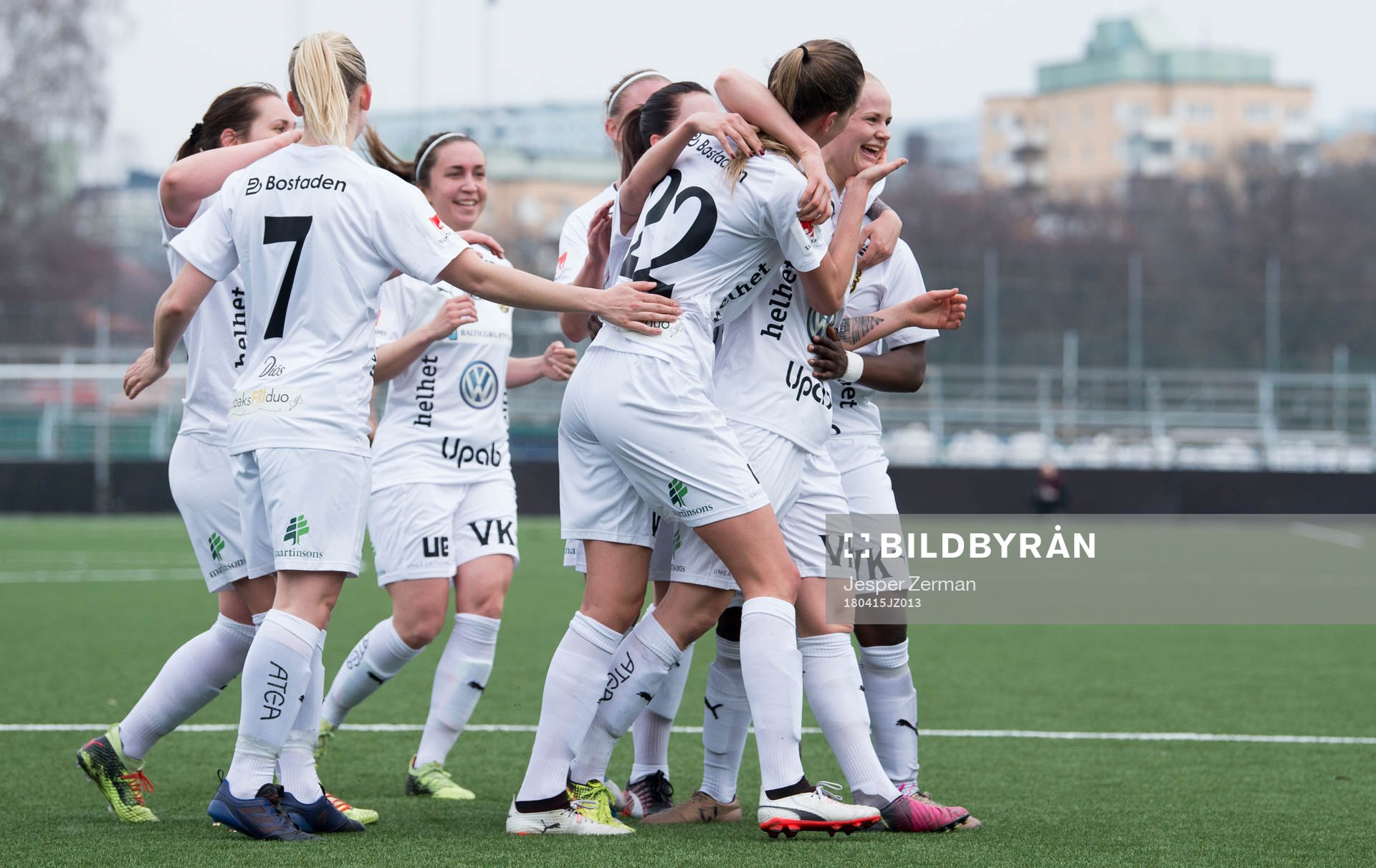 Umeås spelare jublar