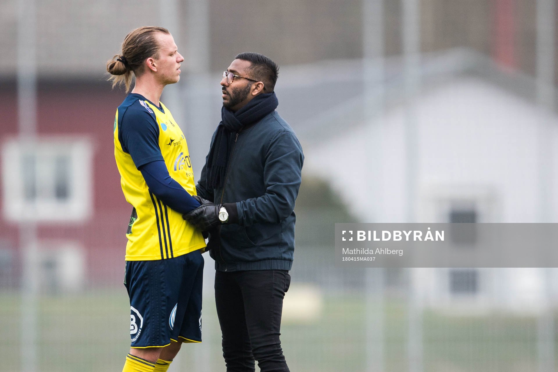 Ängelholms Sebastian Carlsen och tränare Alexander Tengryd