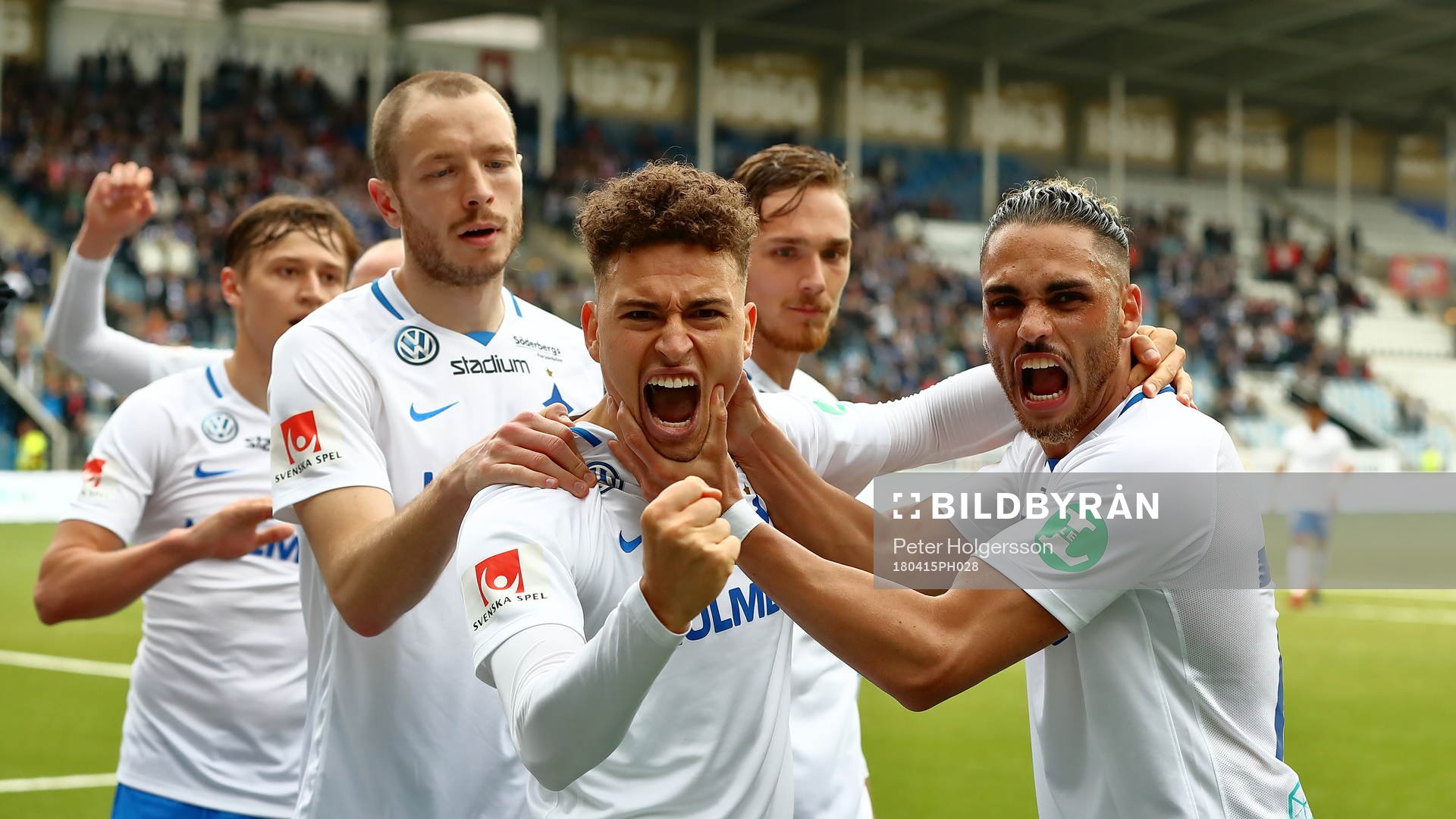 Norrköpings Jordan Larsson och Alexander Jakobsen jublar