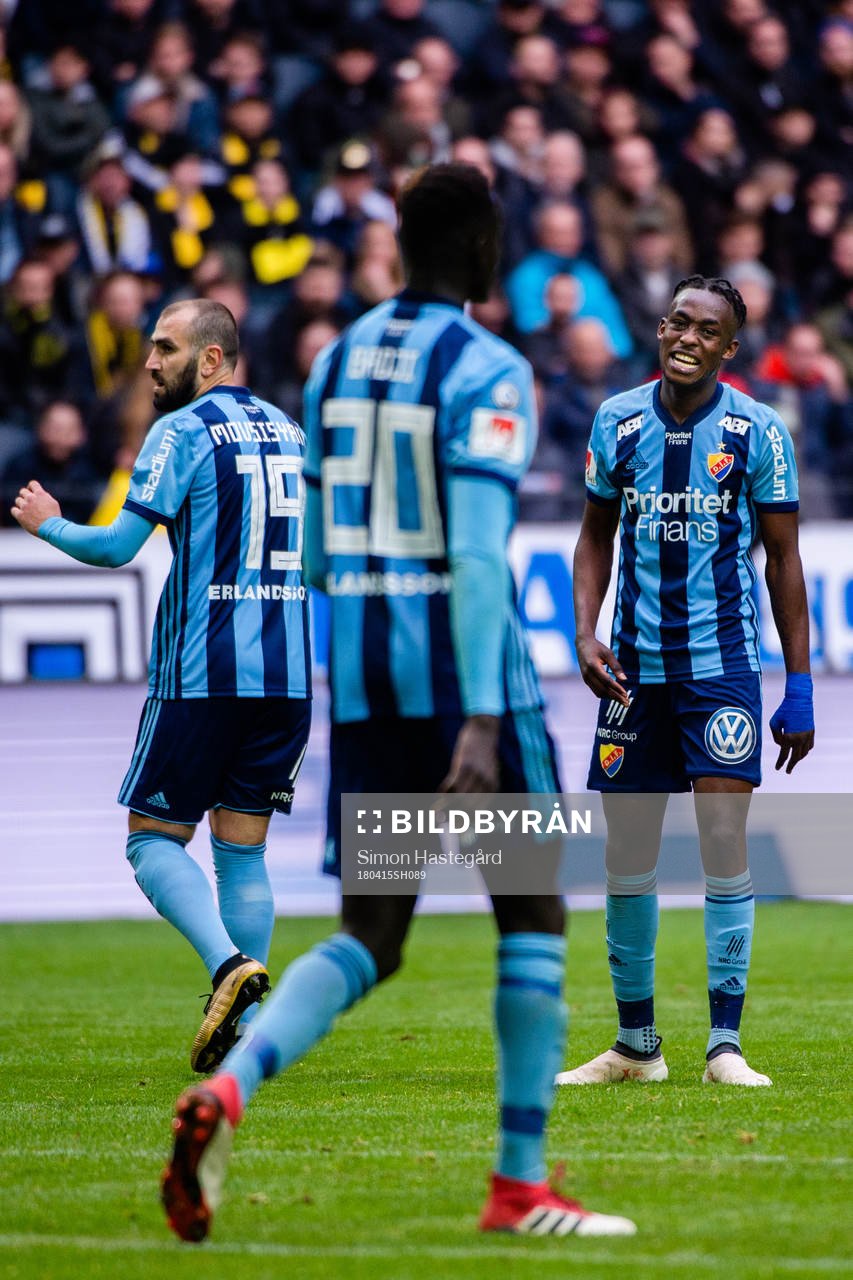 Djurgårdens Yura Movsisyan , Aliou Badji och Philana