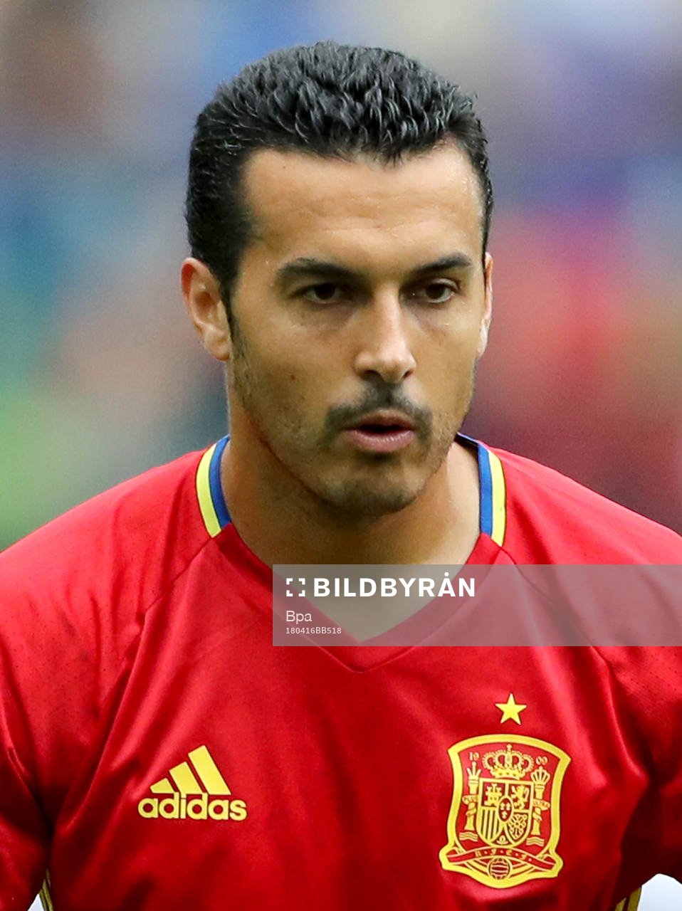 Fotboll, VM 2018, Porträtt, Spanien: Pedro Eliezer Rodriguez Ledesma, Spanien, poserar för ett porträtt den 16 april 2018