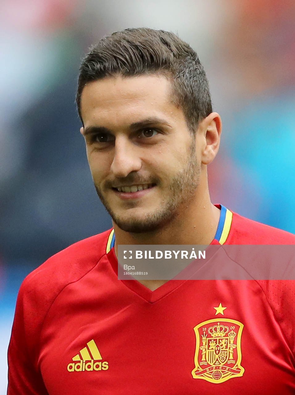Fotboll, VM 2018, Porträtt, Spanien: Jorge Resurreccion Merodio - Koke, Spanien, poserar för ett porträtt den 16 april 2018