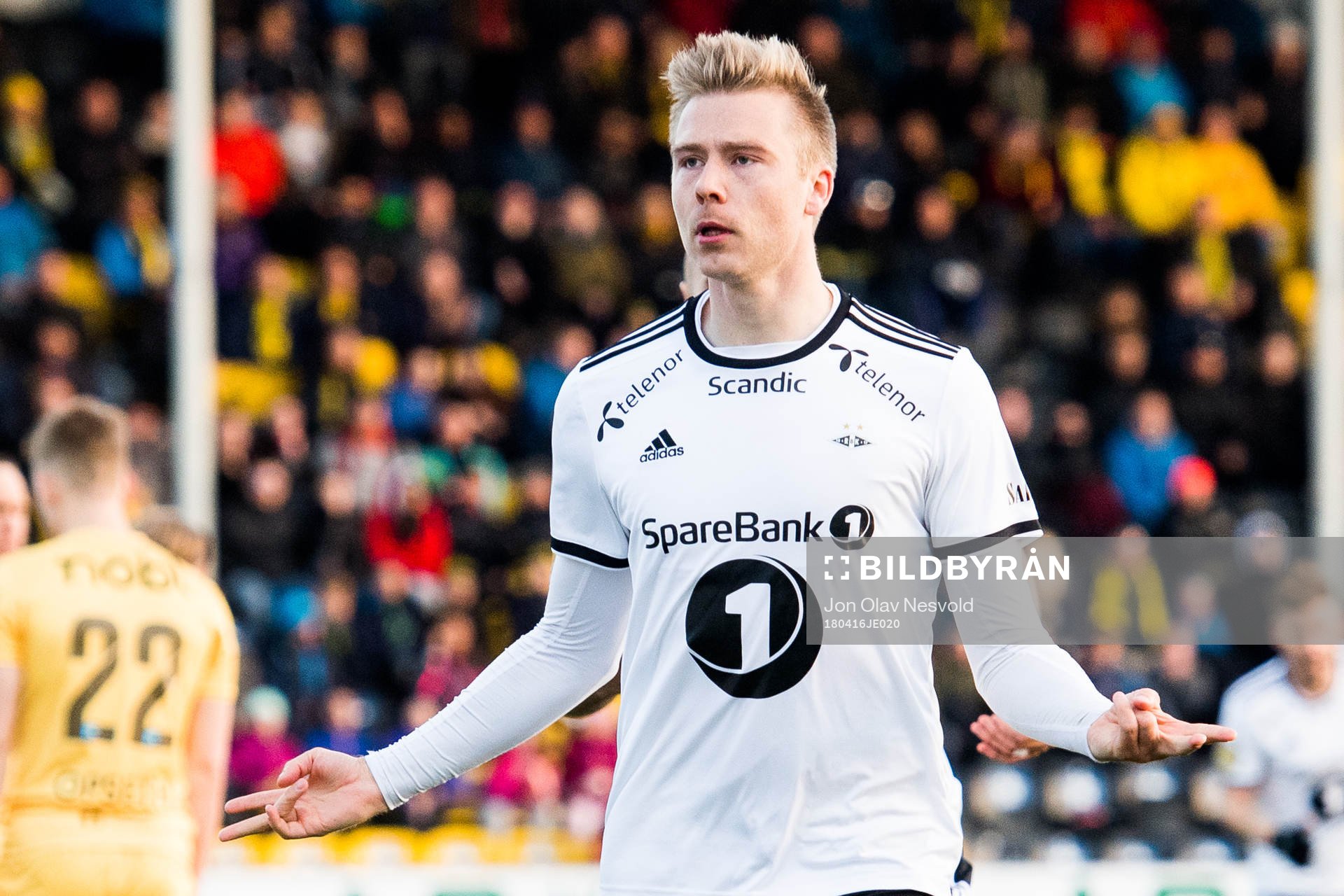 Alexander Toft Søderlund of Rosenborg celebrates the 1-0