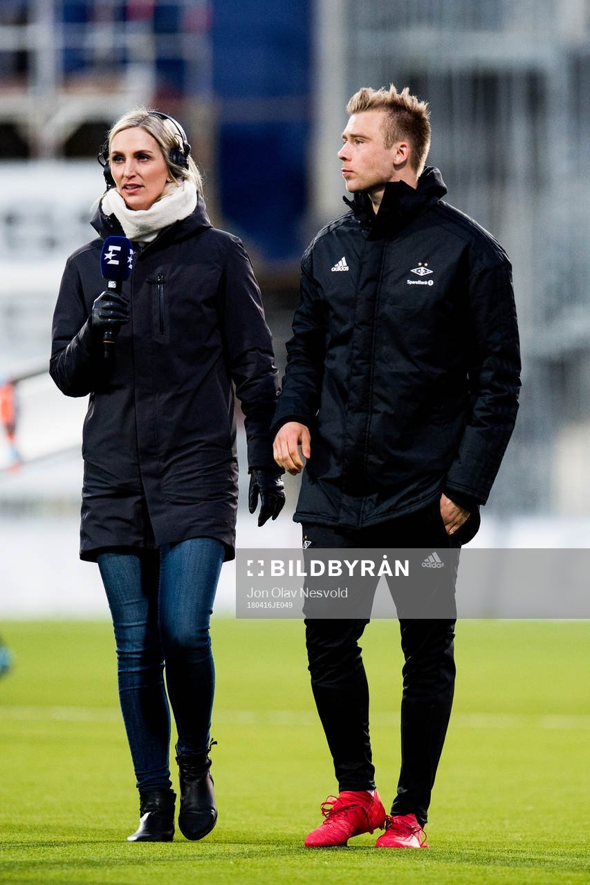 Gunnhild Toldnes, reporter of Eurosport, and Alexander Toft