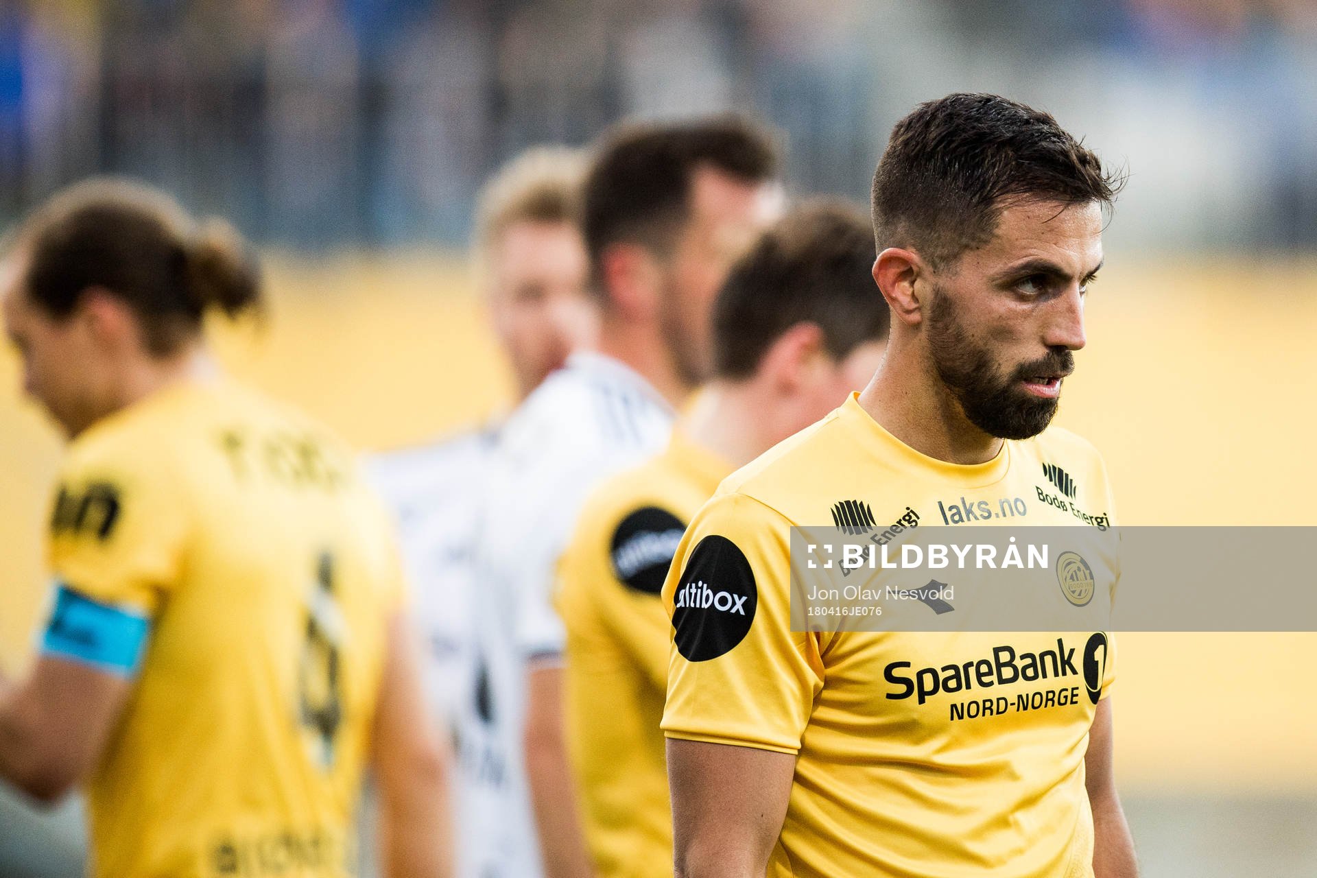 Isidoro of Bodø/Glimt during the Eliteserien match between Bodø/Glimt and Rosenborg on April 16, 2018 in Bodø.
