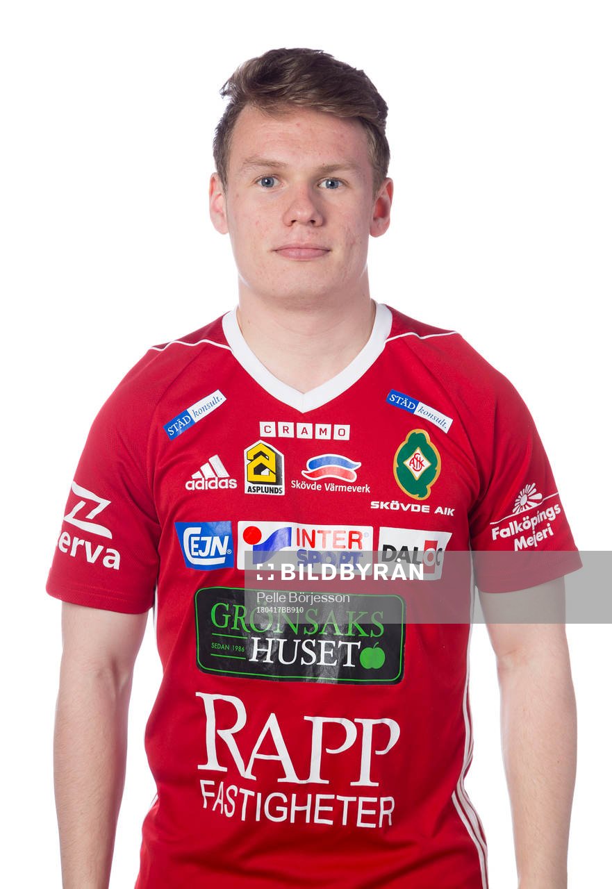 Skövdes Simon Lundell poserar för ett porträtt den 17 april 2018 i Skövde.
