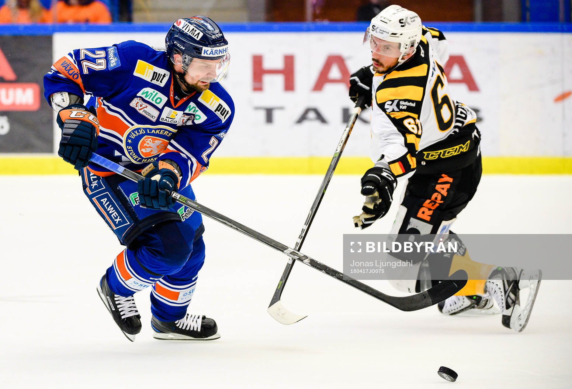 Växjös Janne Pesonen och Skellefteås Fredrik Lindgren