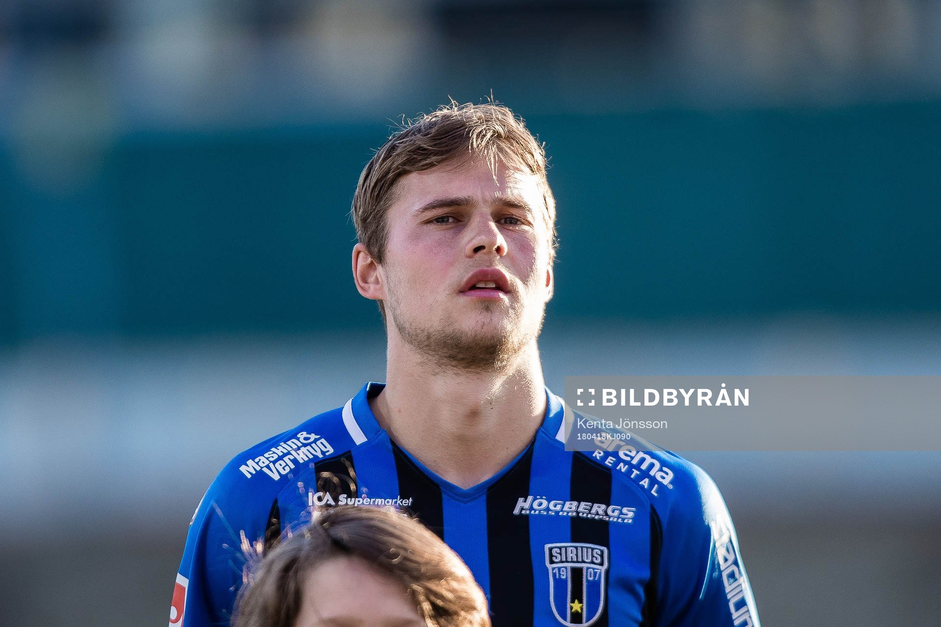 Sirius Sam Lundholm innan fotbollsmatchen i Allsvenskan